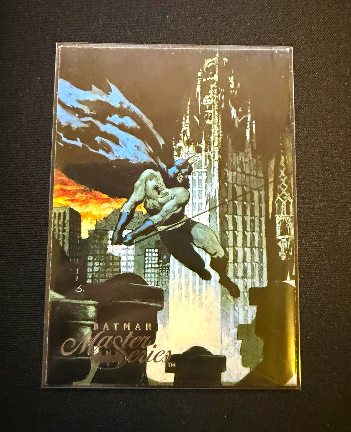 1996 SkyBox Batman Master Series Base Card #1 Gotham 1996 SkyBox Batman Master Series Base Card #1 Gotham