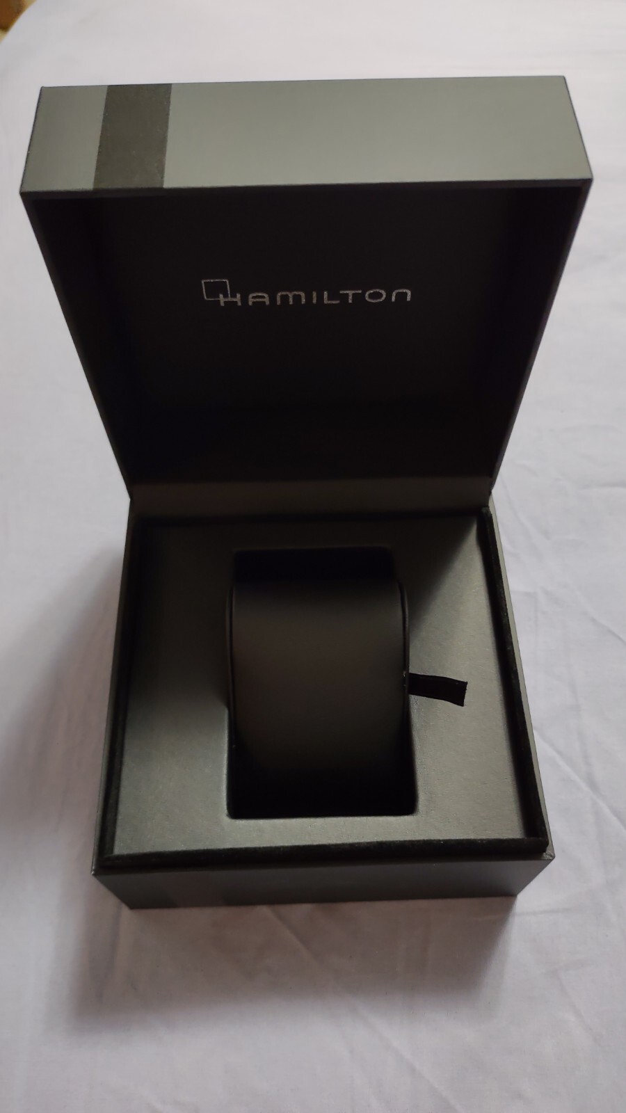 New Authentic Hamilton Watch Gift Retail Presentation Box & Manual Khaki Navy