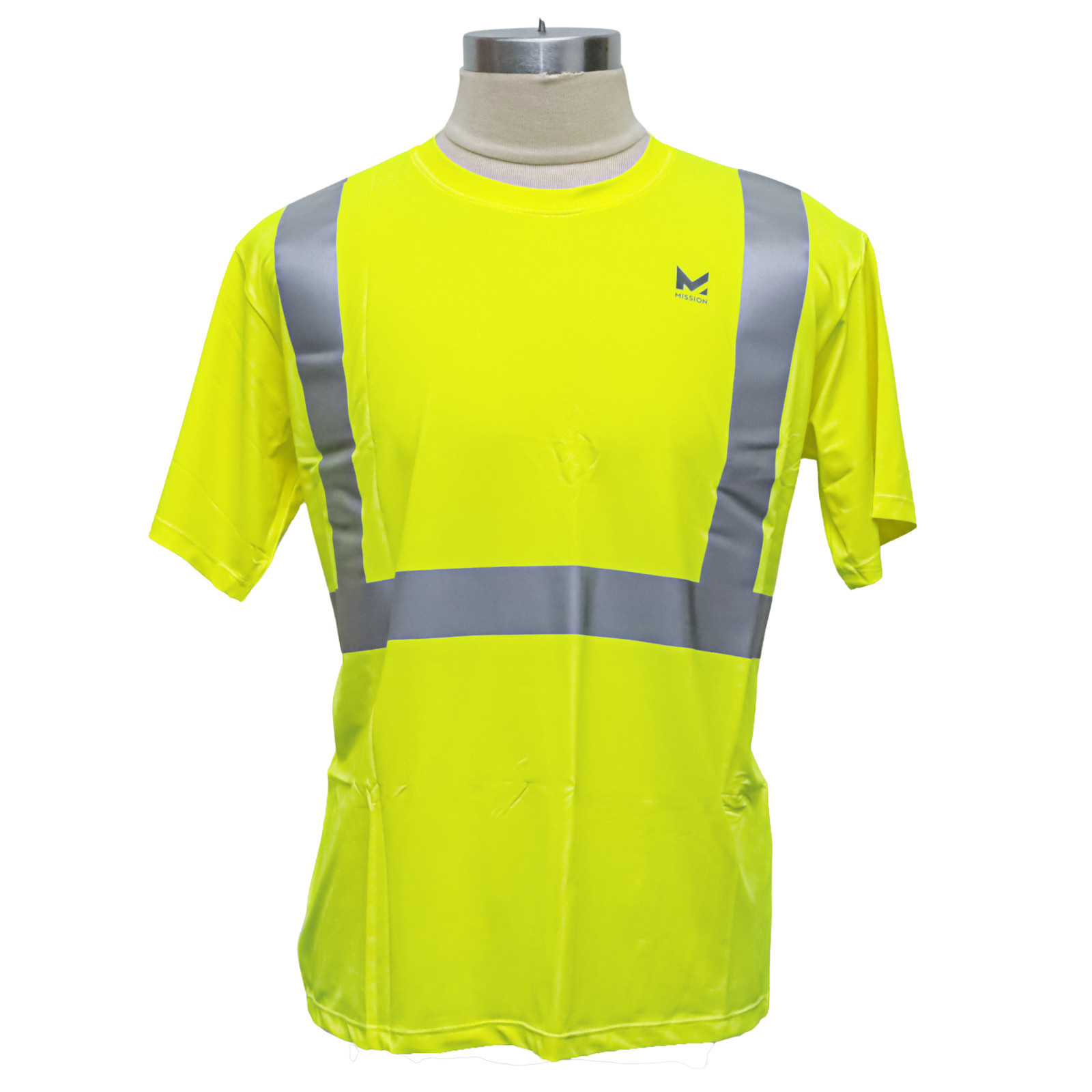 Mission Cooling Safety Shirt Yellow Reflective Size L