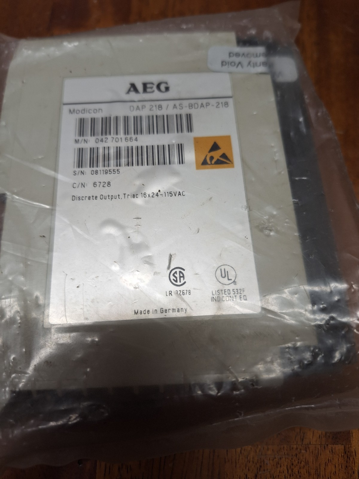Brand new Factory sealed Modicon DAP 218 / AS-BDAP-218 Discrete Output, Triac Brand new Factory sealed Modicon DAP 218 / AS-BDAP-218 Discrete Output, Triac