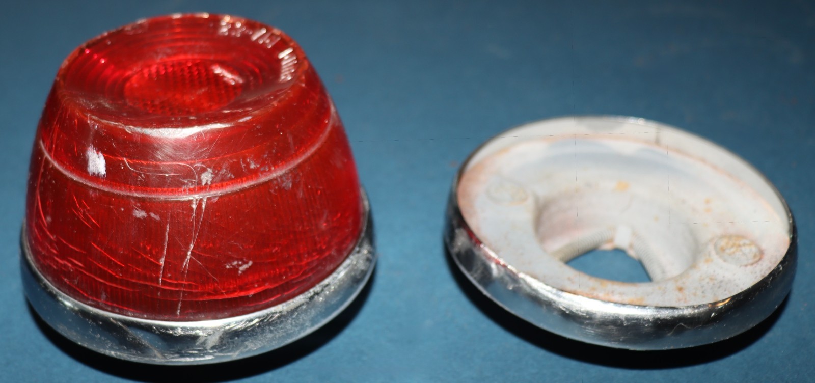 OEM 1953 1954 1955 Corvette tail light lenses, 1 pair OEM 1953 1954 1955 Corvette tail light lenses, 1 pair