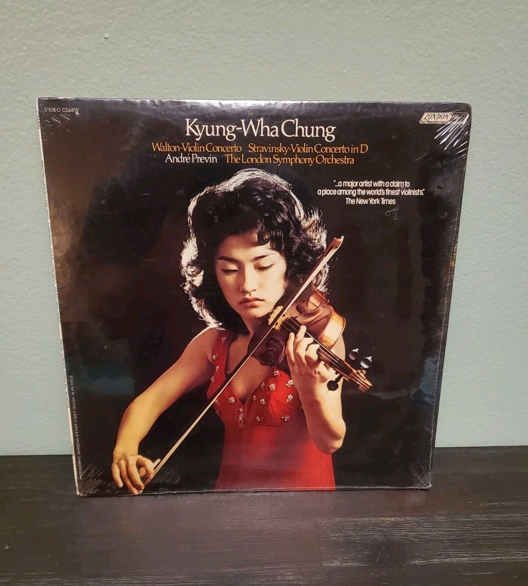KYUNG-WHA CHUNG Violin Concertos  Walton Stravinsky PREVIN 1973 London LP SEALED