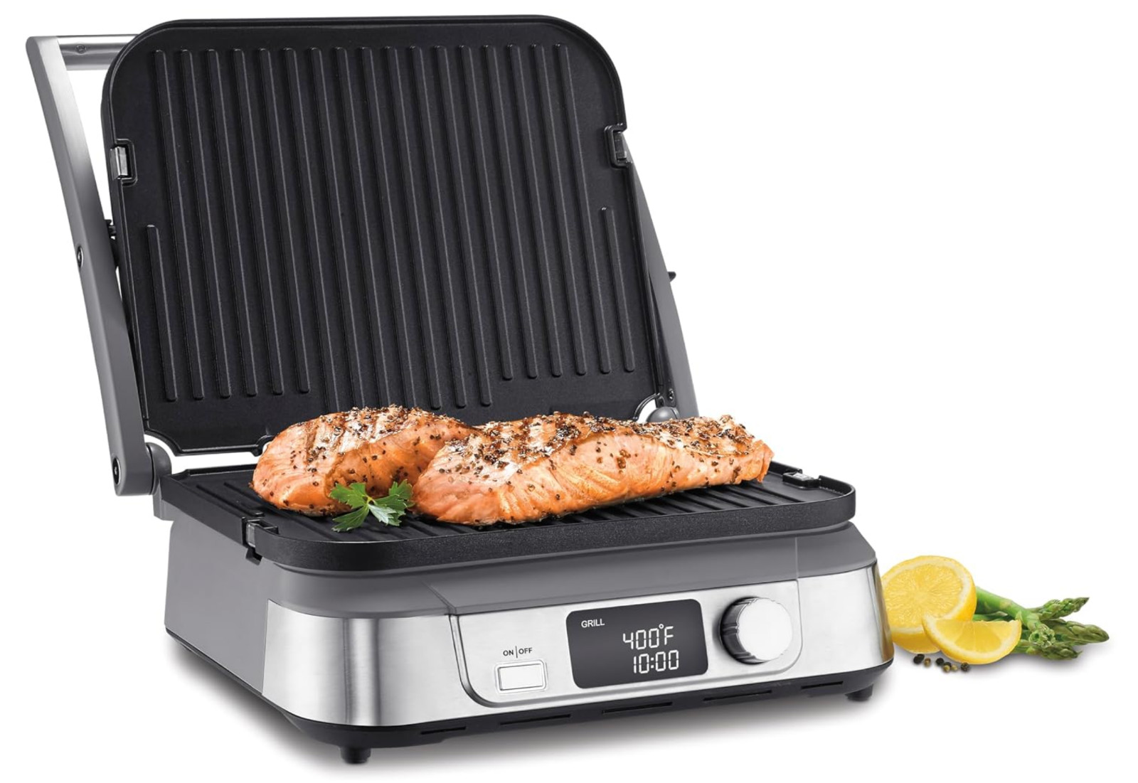 NEW Cuisinart Griddler Five 5 in 1 Digital Grill Griddle Panini Press Stainless NEW Cuisinart Griddler Five 5 in 1 Digital Grill Griddle Panini Press Stainless