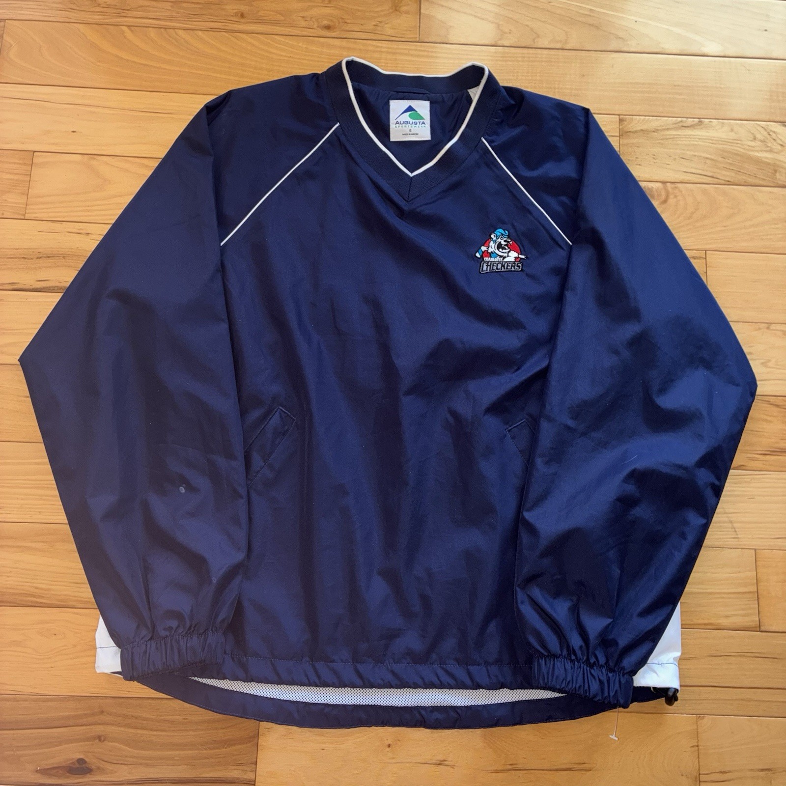 Vintage Charlotte Checkers Windbreaker Mens Small Jacket Patch Old Logo 90s