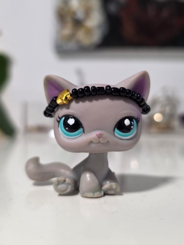 AUTHENTIC LPS #2185 European Blind Bag Rare HTF Grey sitting shorthair cat AUTHENTIC LPS #2185 European Blind Bag Rare HTF Grey sitting shorthair cat