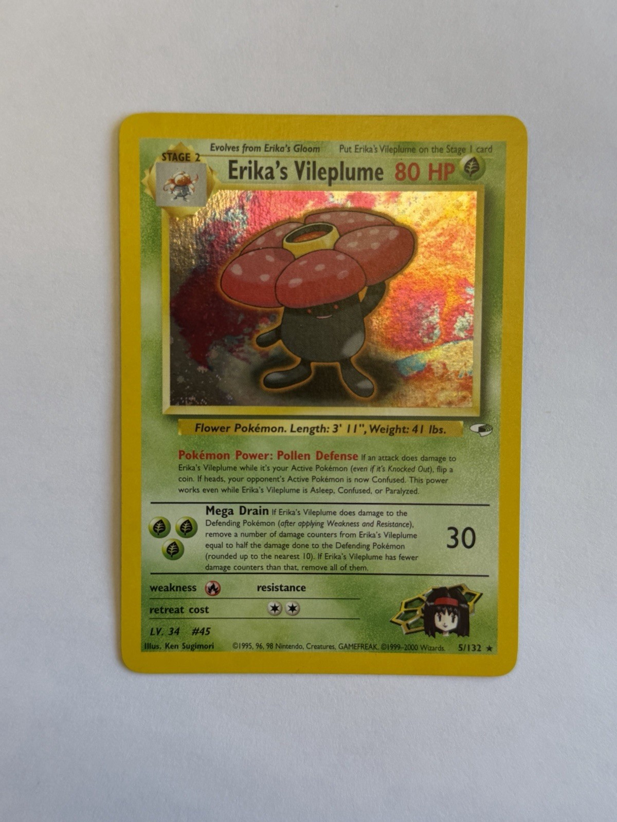 Erika's Vileplume 005/132 Gym Heroes Holo Erika's Vileplume 005/132 Gym Heroes Holo