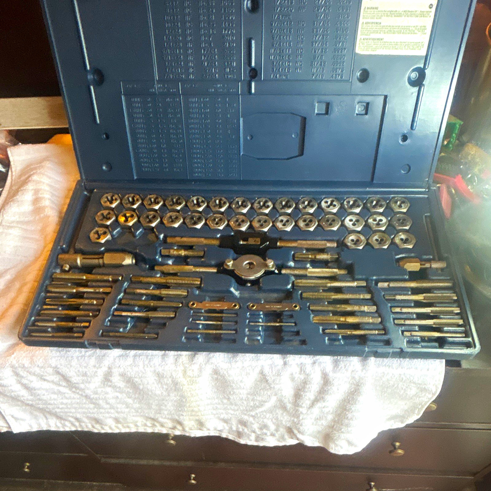 Vintage Craftsman 252377 Tap and Die Set 75 Pc SAE Metric USA - Cleaned 80% Full