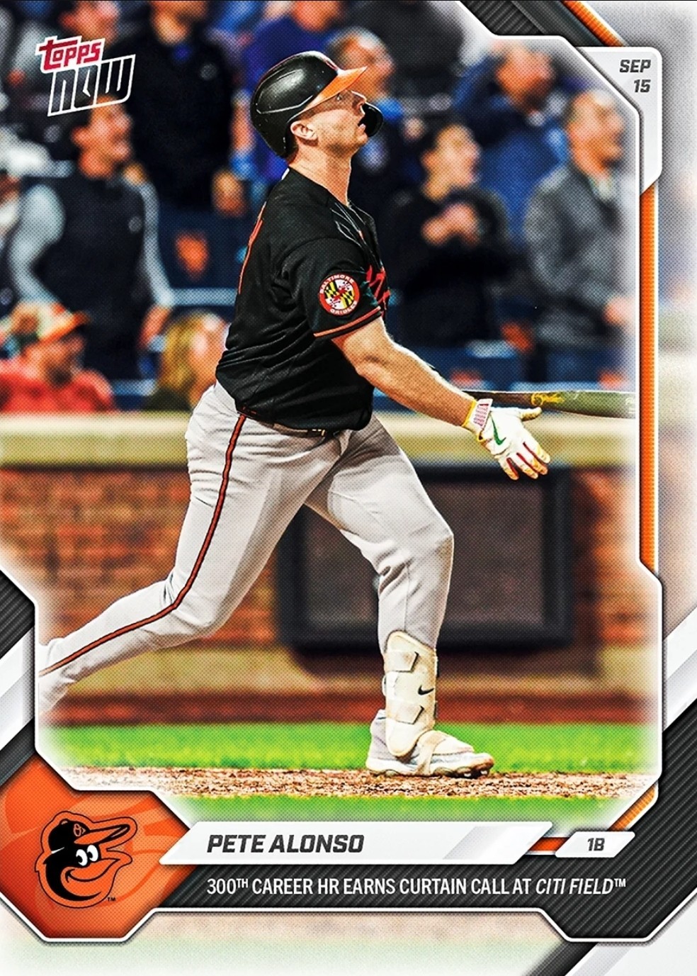 Pete Alonso 300th Career HR Topps NOW Presale Orioles New York Mets
