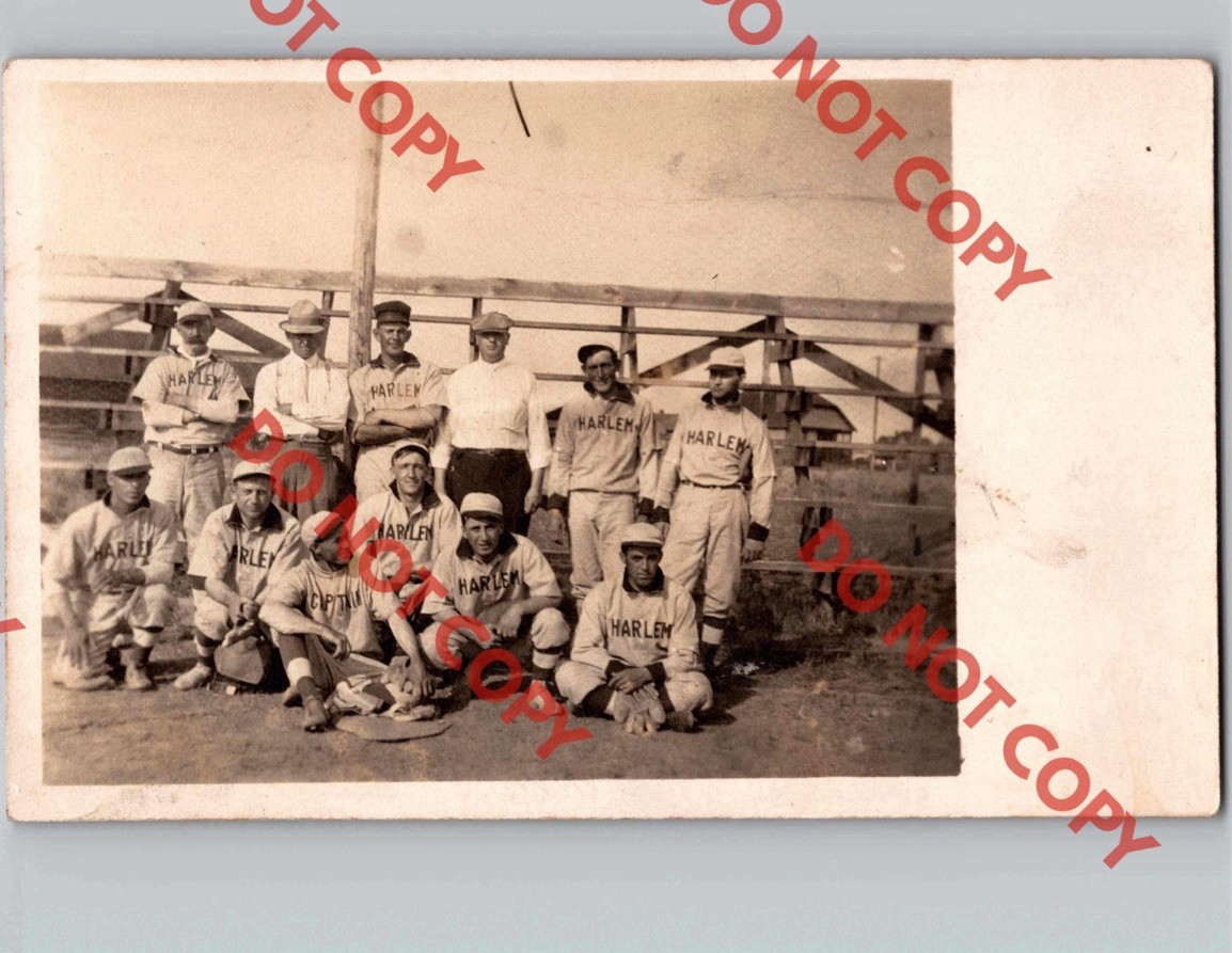 c1910 Baseball Team Players HARLEM Montana MT Blaine County RPPC Real Photo c1910 Baseball Team Players HARLEM Montana MT Blaine County RPPC Real Photo