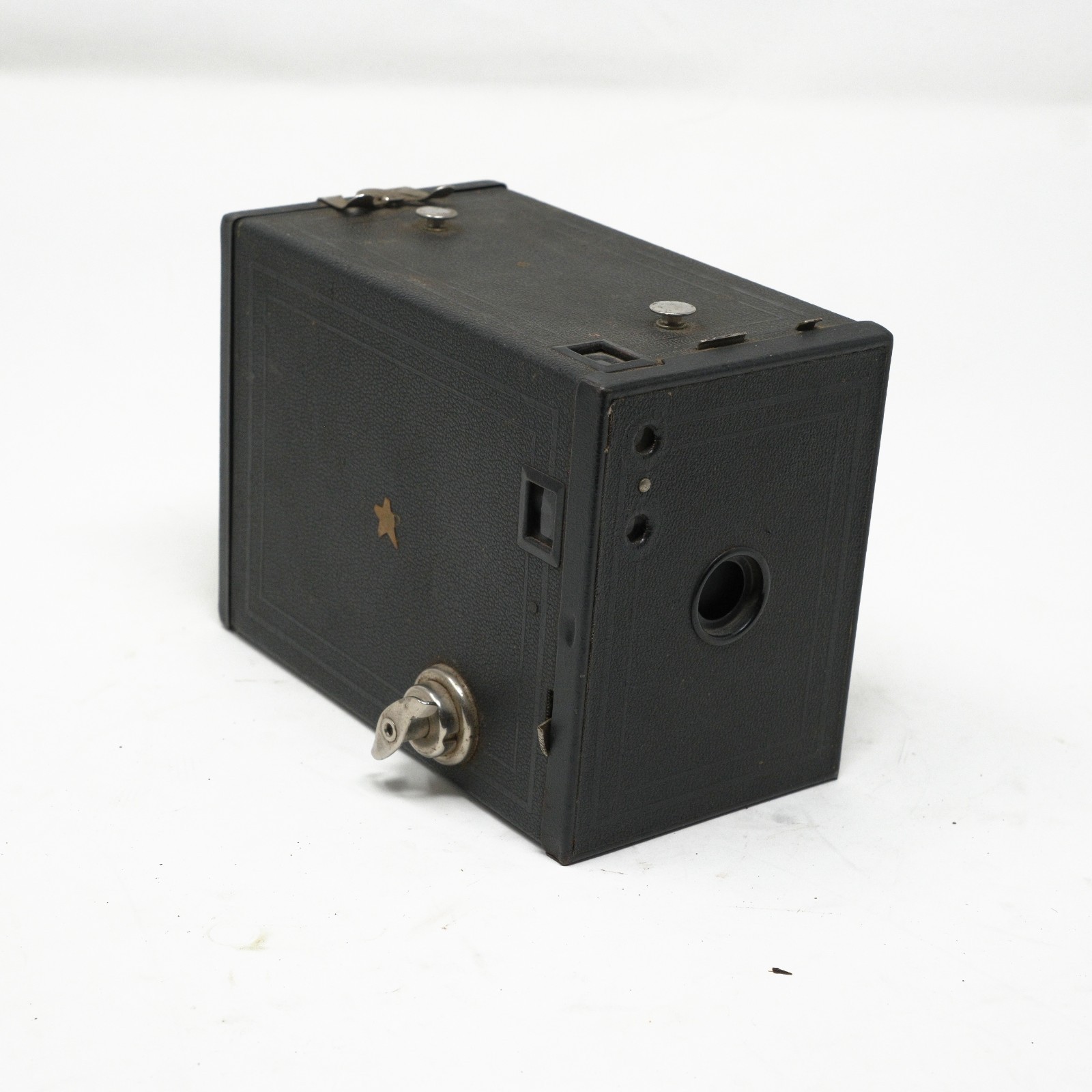 Kodak No 2 Brownie Model F Box Camera 120 Film Black Vintage Eastman Kodak