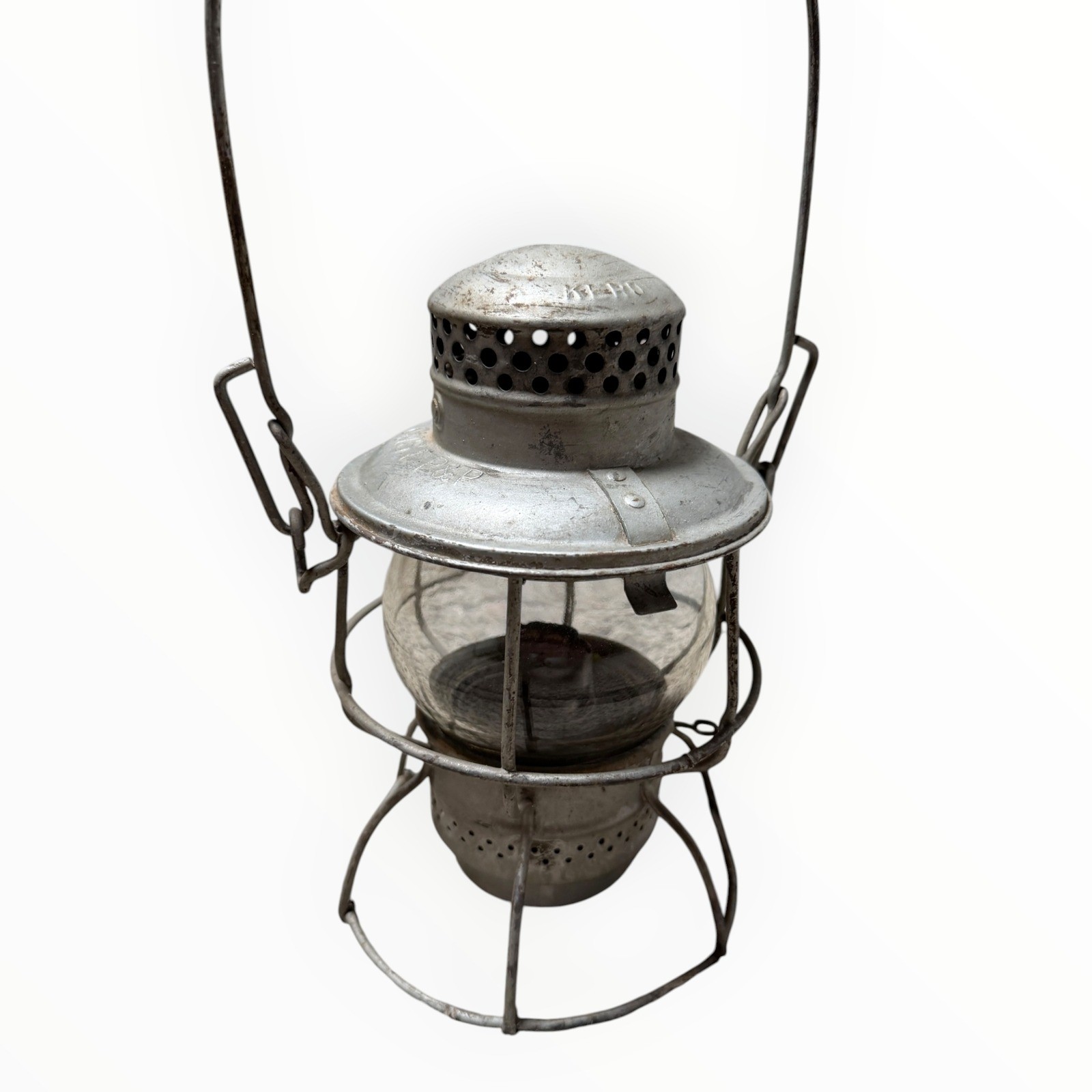 Adlake Kero 2-55 Railroad Lantern CMST P&P Silver Antique Good Condition