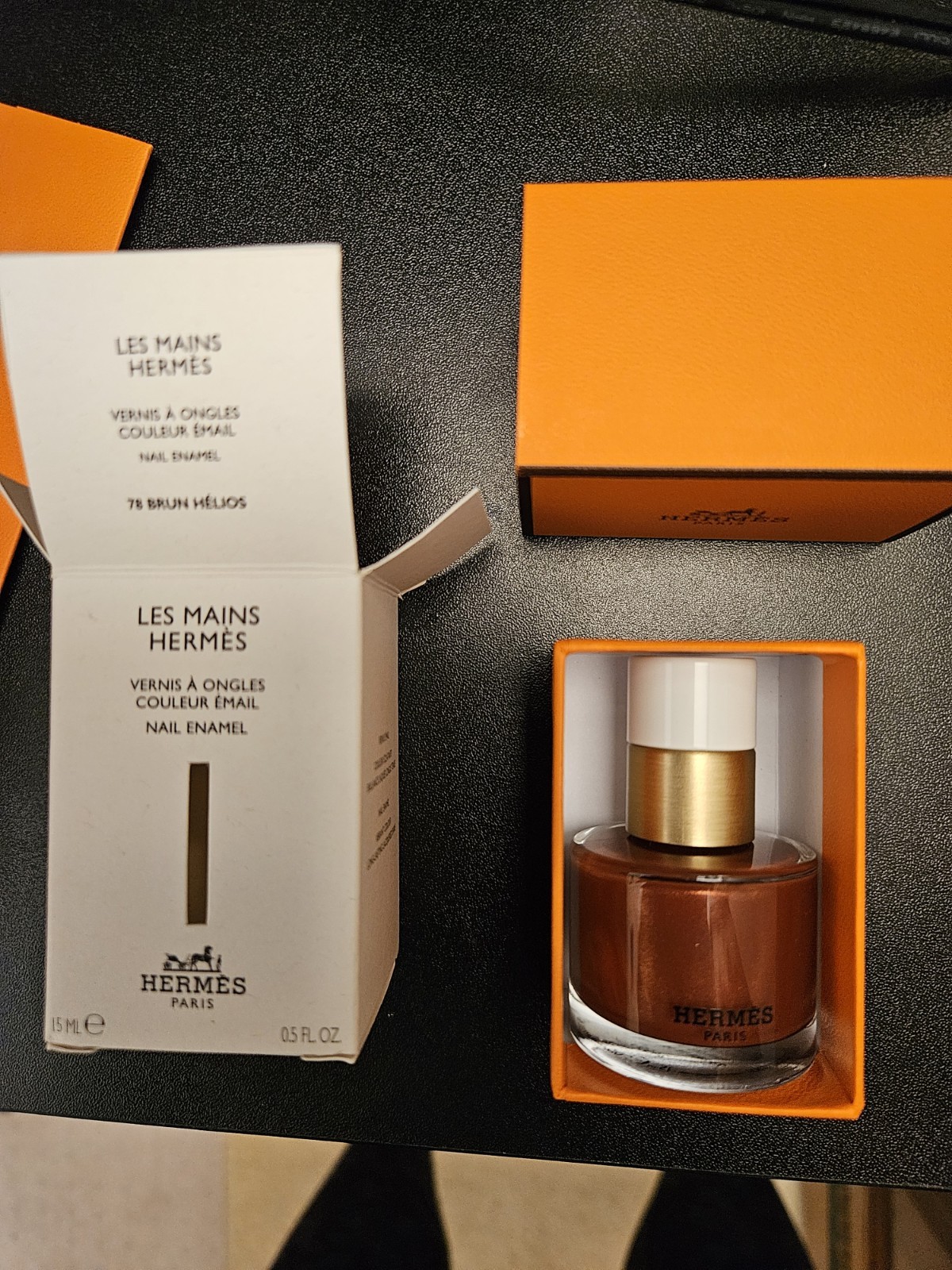 Authentic HERMES Les Mains Nail Polish 78 BRUN HELIOS NIB Limited Edition Authentic HERMES Les Mains Nail Polish 78 BRUN HELIOS NIB Limited Edition
