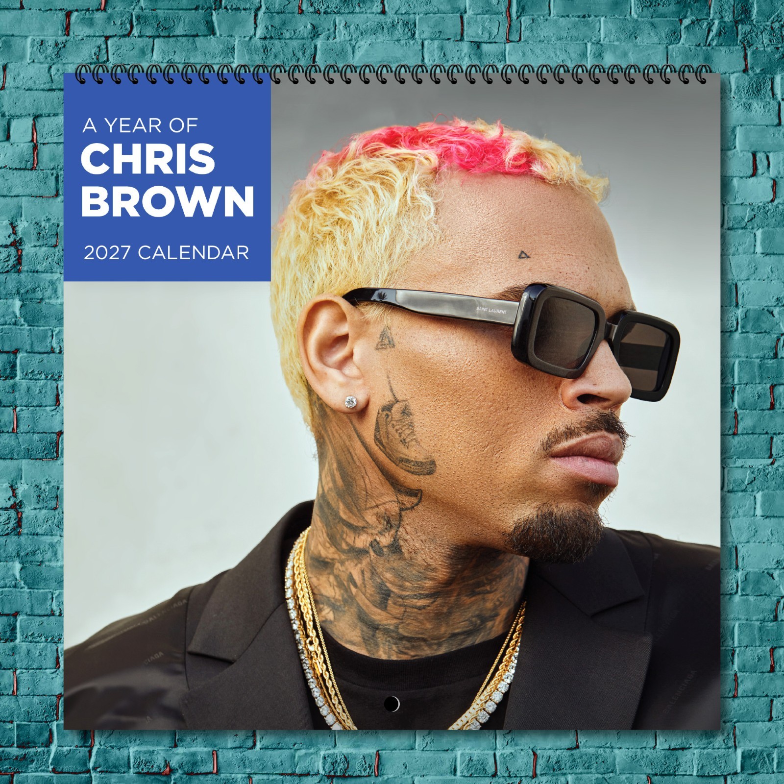 Chris Brown 2027 Wall Calendar 12 Month Celebrity Photo Fan Collectible