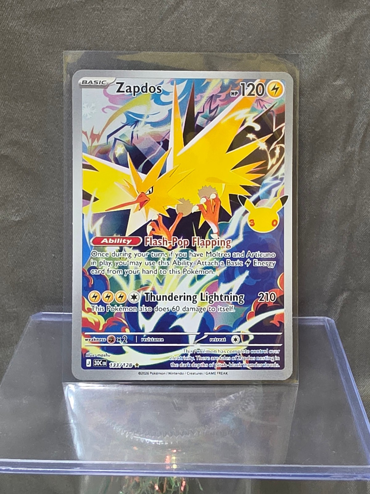 Zapdos 133/128 Me: 30th Celebration Holo
