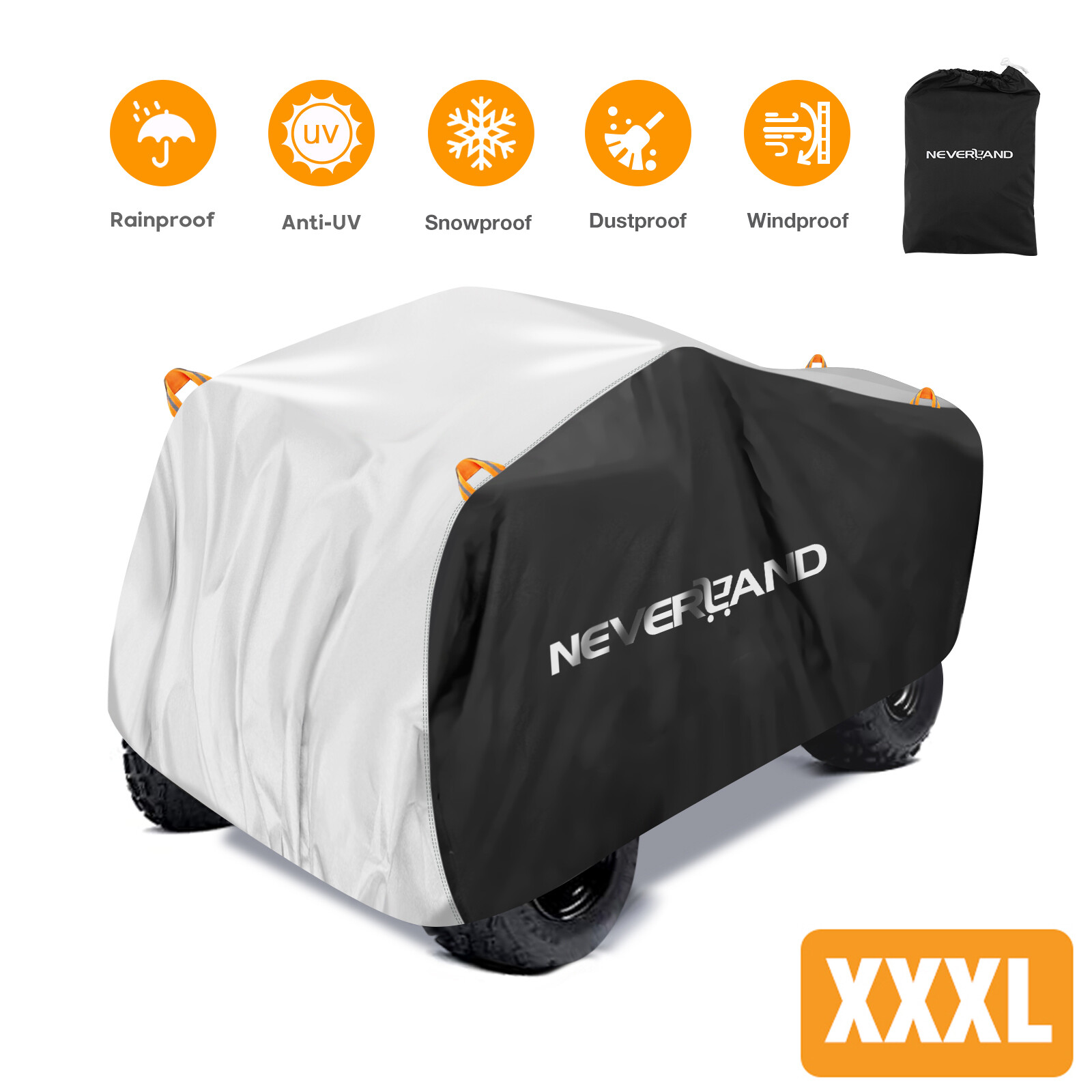 XXXL Large Waterproof ATV Quad Bike 4 Wheeler Cover Outdoor Rain Dust Protection
