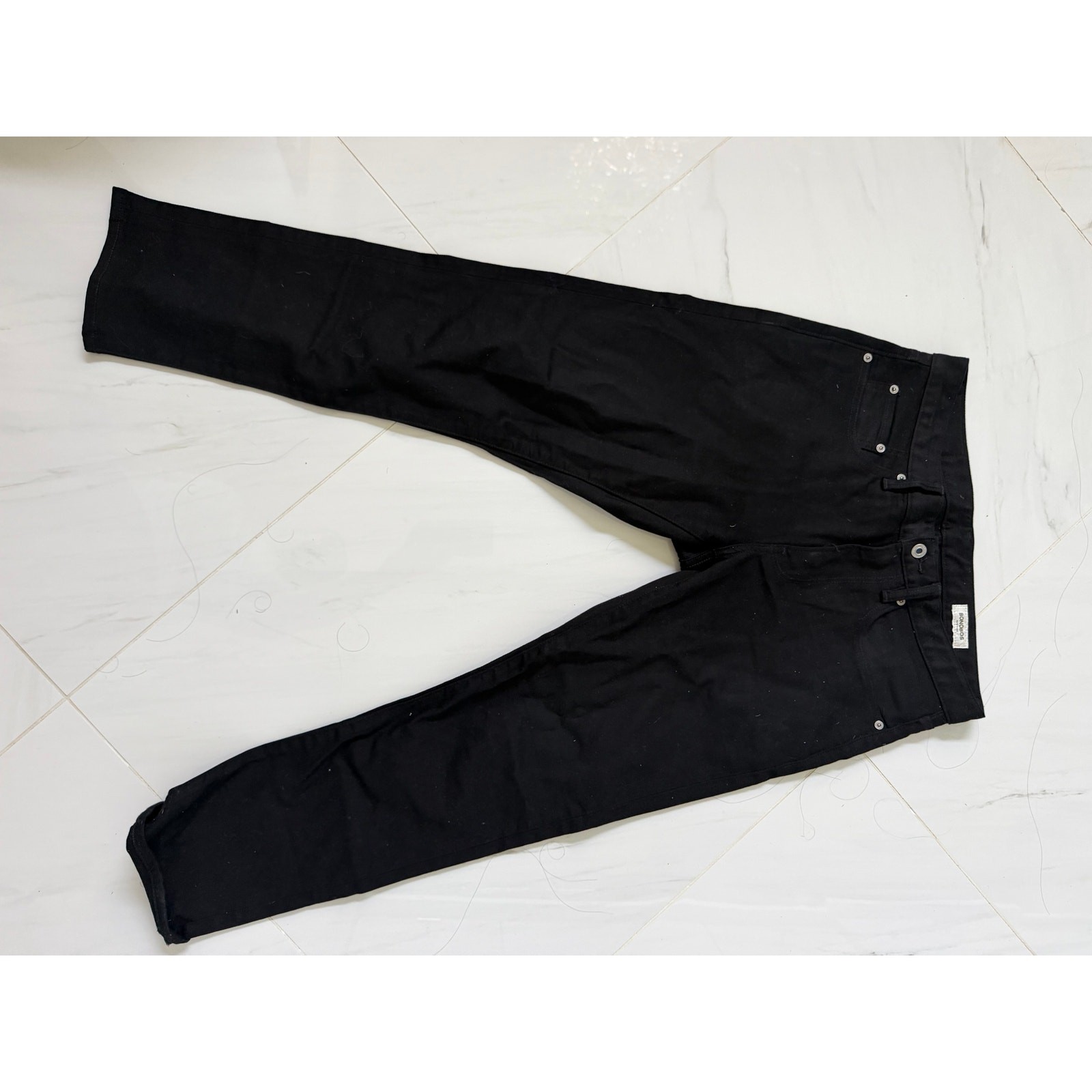 Bonobos Black Organic Cotton Slim Jeans 30x28