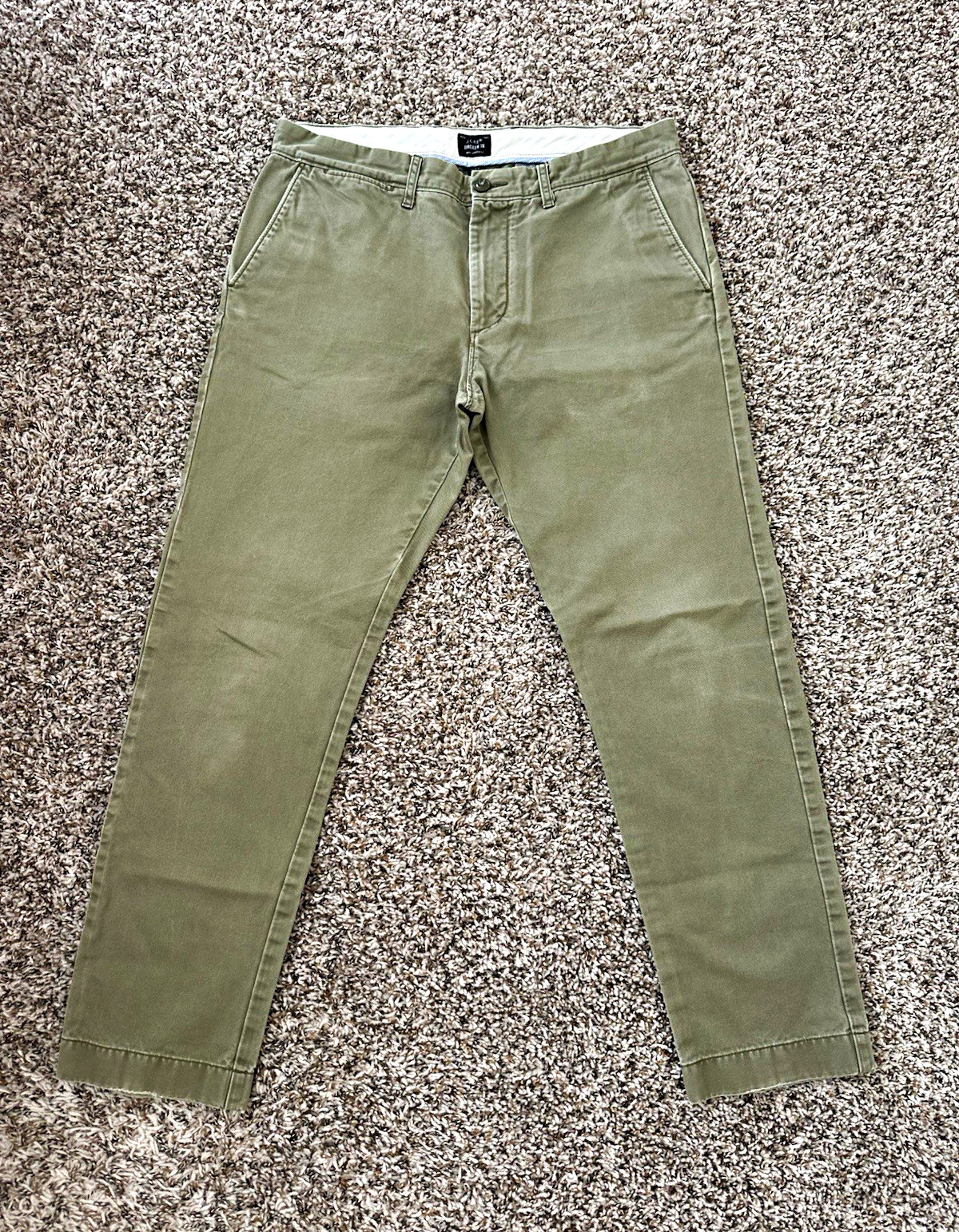 J.CREW Men’s Broken-In Green Chino Pants 32W Slim J.CREW Men’s Broken-In Green Chino Pants 32W Slim