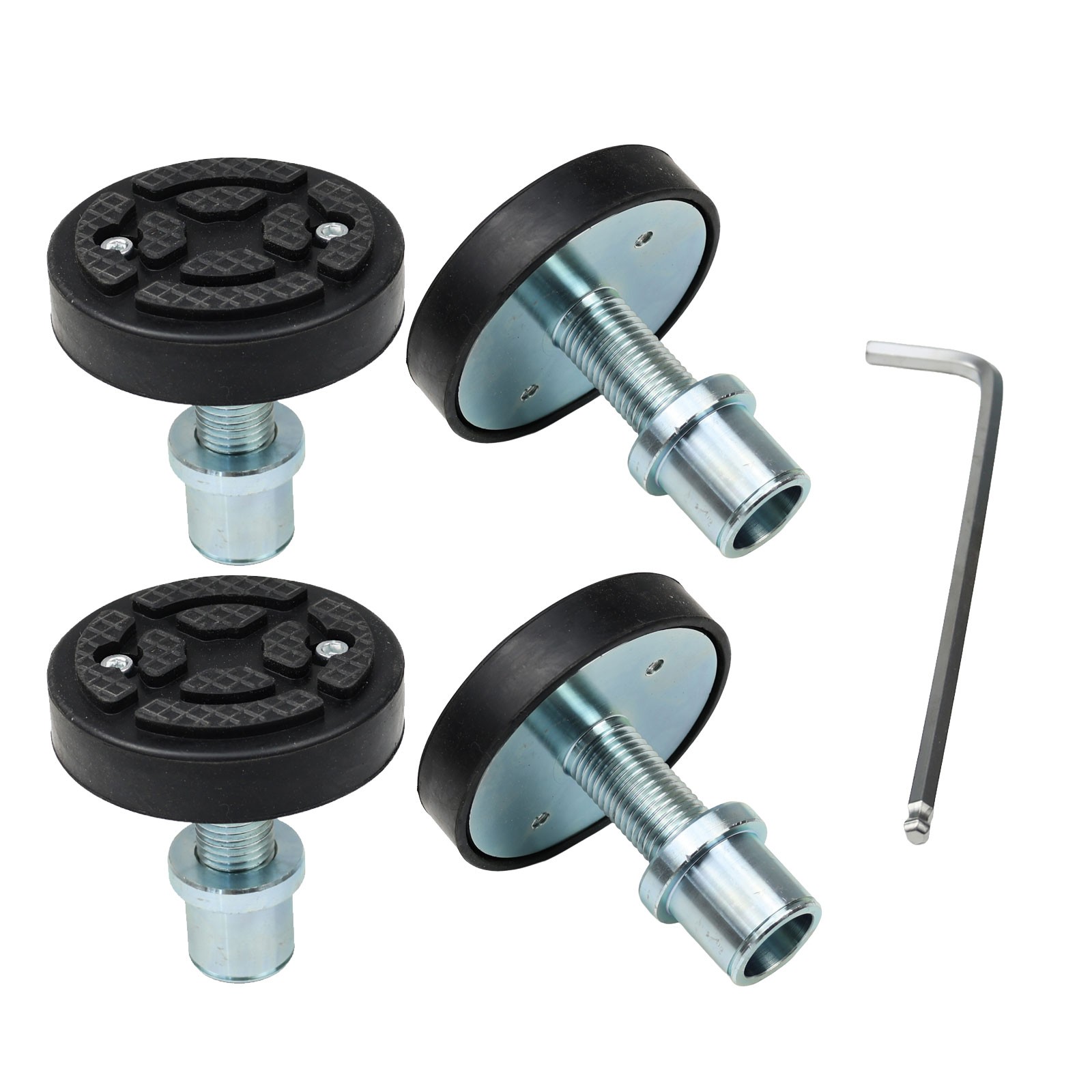 4PC 38mm Screw Up Car Lift Adapter with Rubber Lift Pads, 4-9cm Extension Car