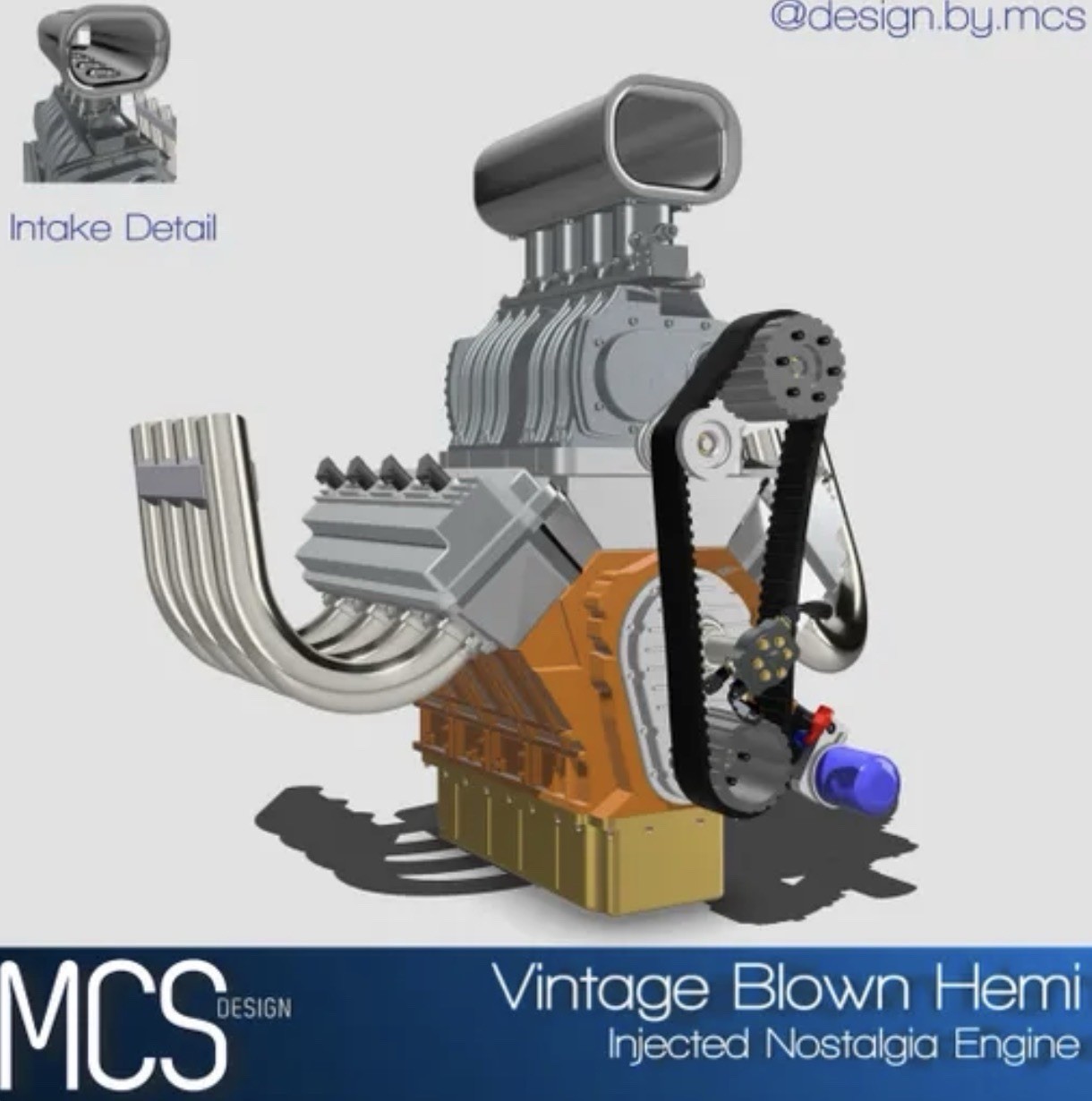 1/25 1/24 Scale Resin Vintage Blown Hemi Engine Kit