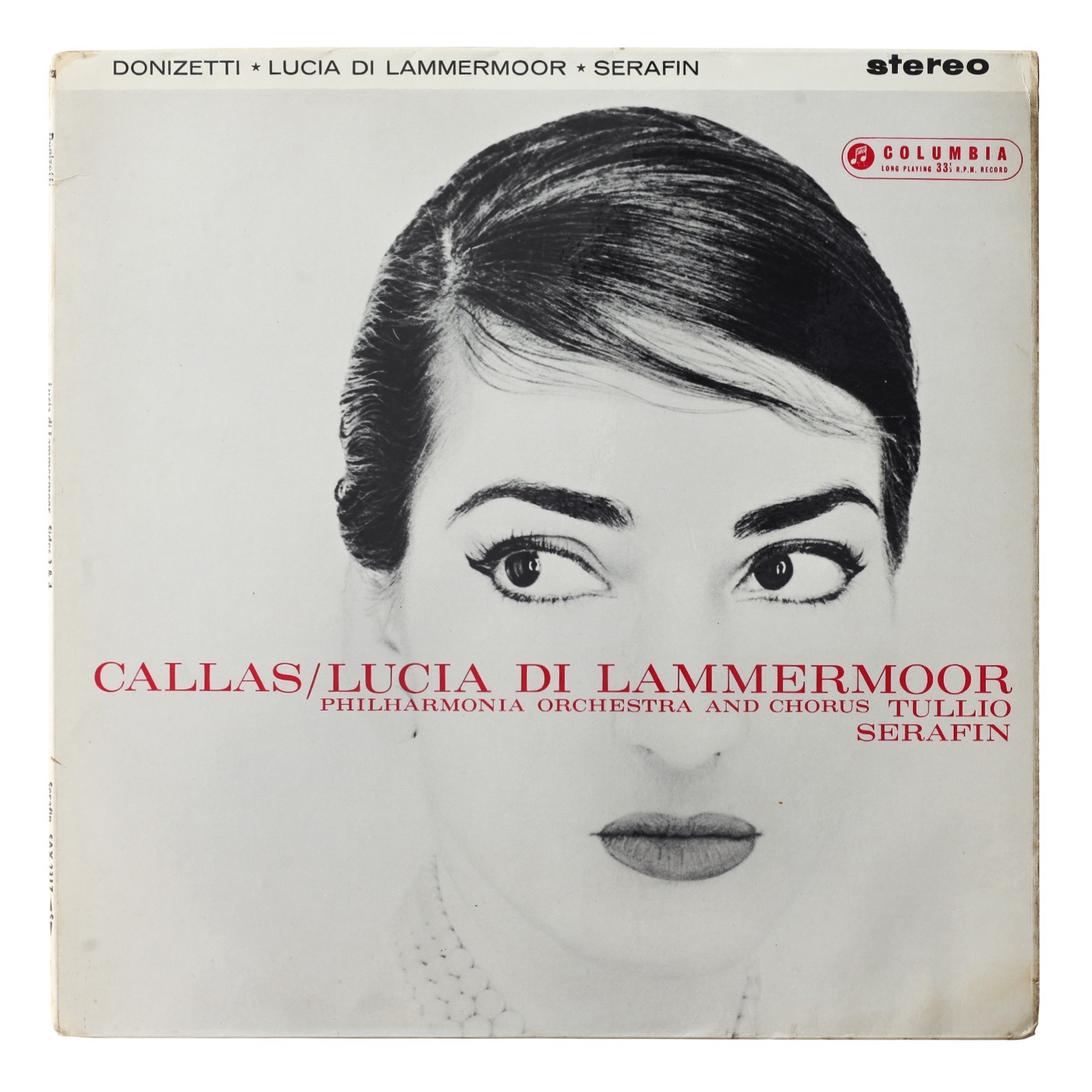 CALLAS SERAFIN Lucia Di Lammermoor LP COLUMBIA SAX 2317 ONLY  B/S ED1 1959