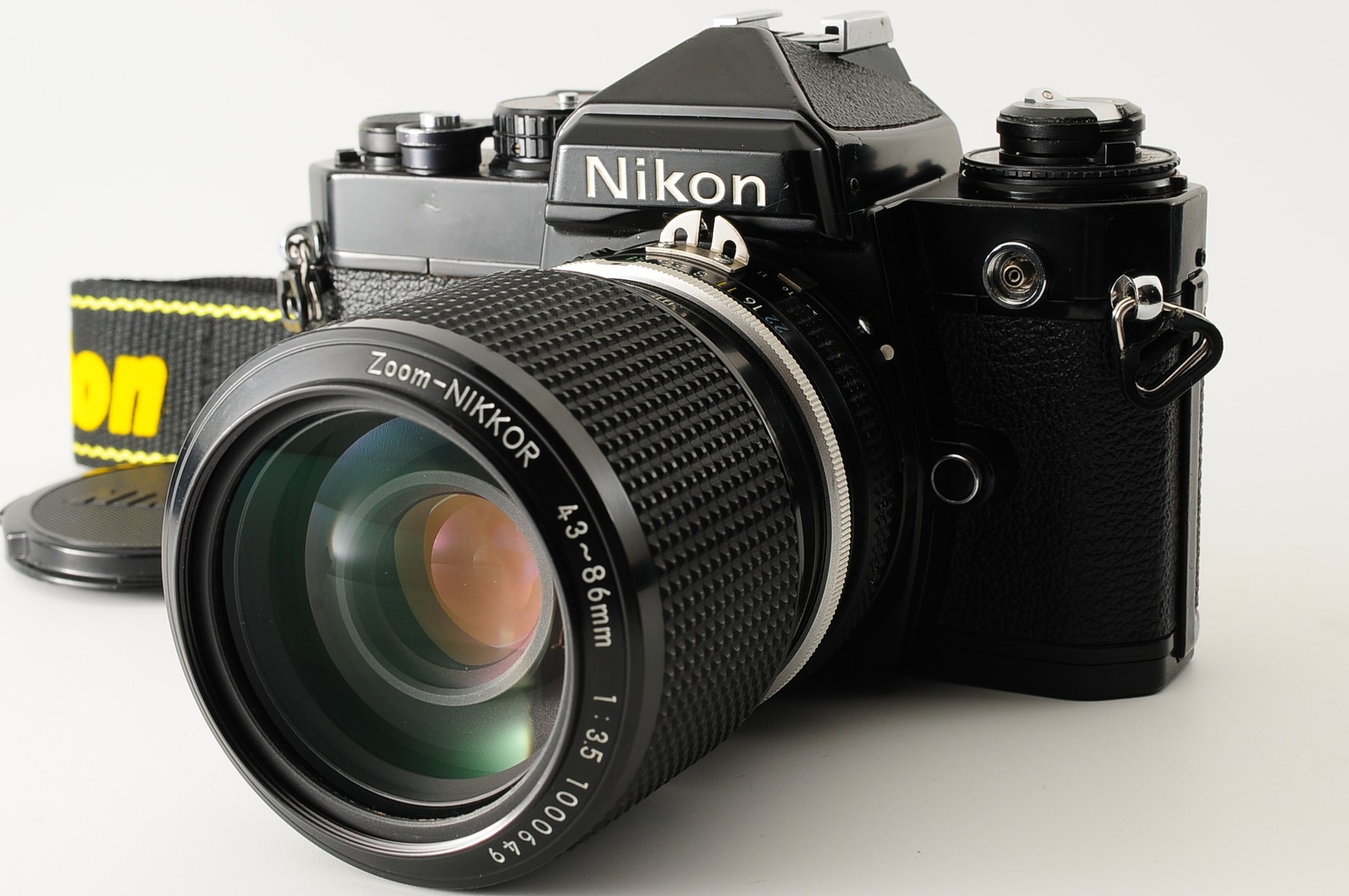 EXC+5 Nikon FE SLR 35mm Film Camera 43-86mm f/3.5 Ai Converted Zoom Lens JAPAN