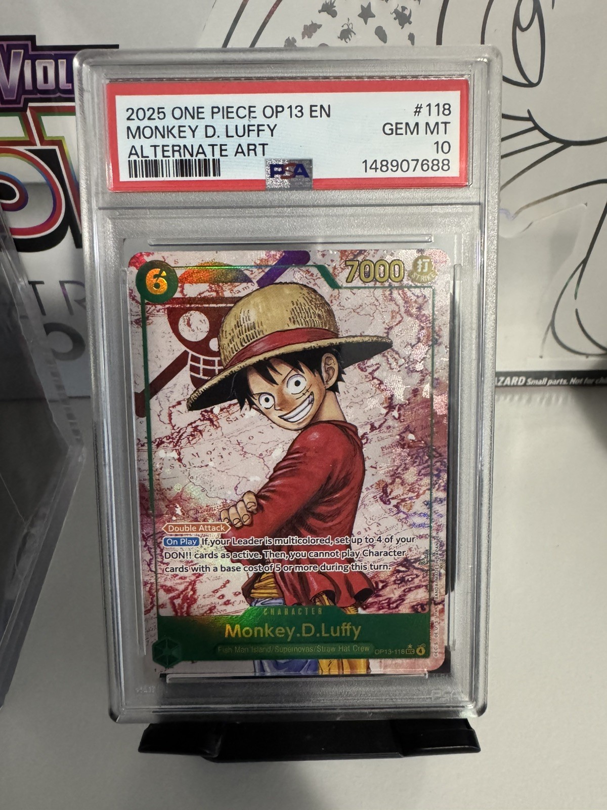 2025 Monkey.D.Luffy One Piece OP13 EN #118 ALT ART PSA 10 GEM MINT