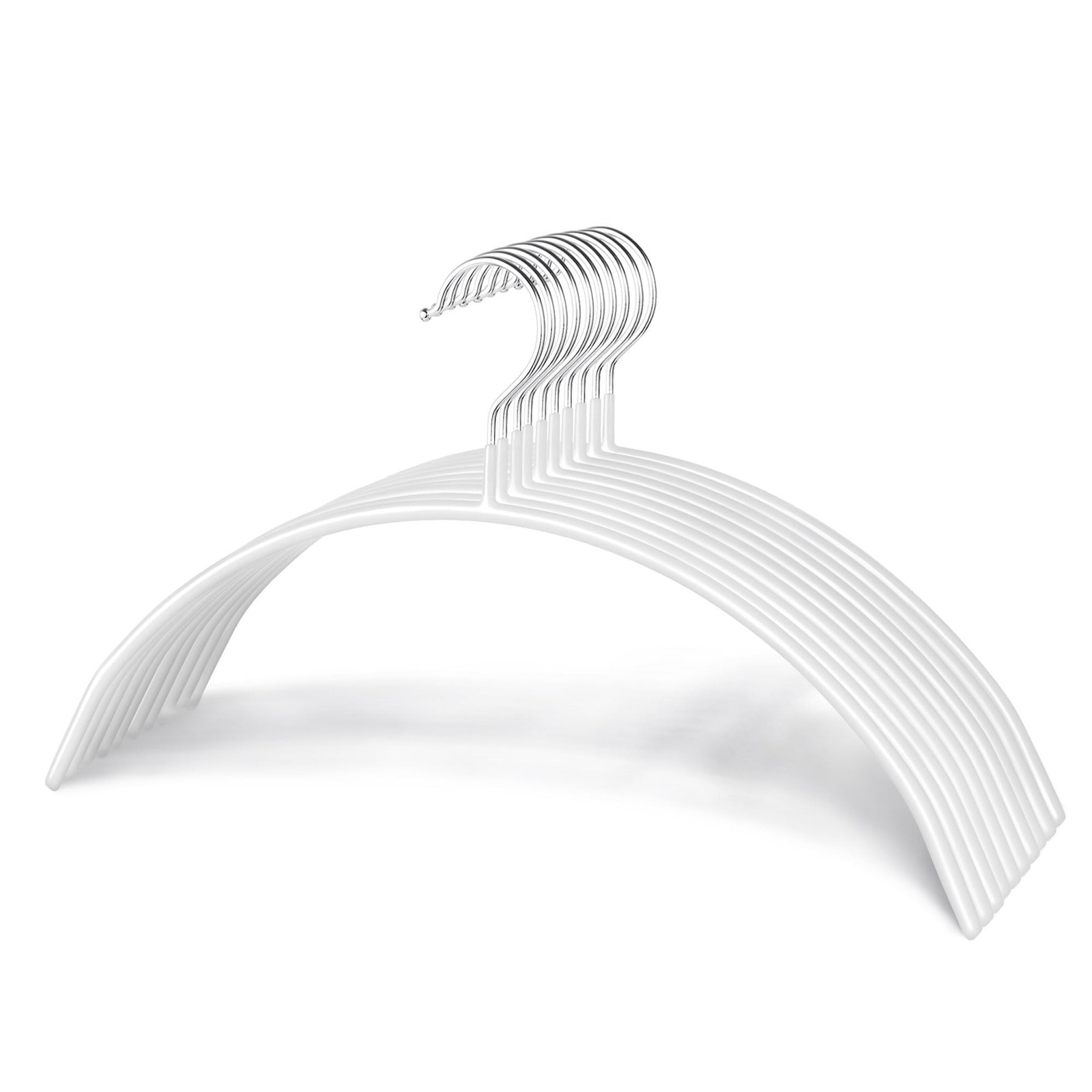 Zoe Deco ZD-HGR Clothes Hangers 10 Pack White Steel