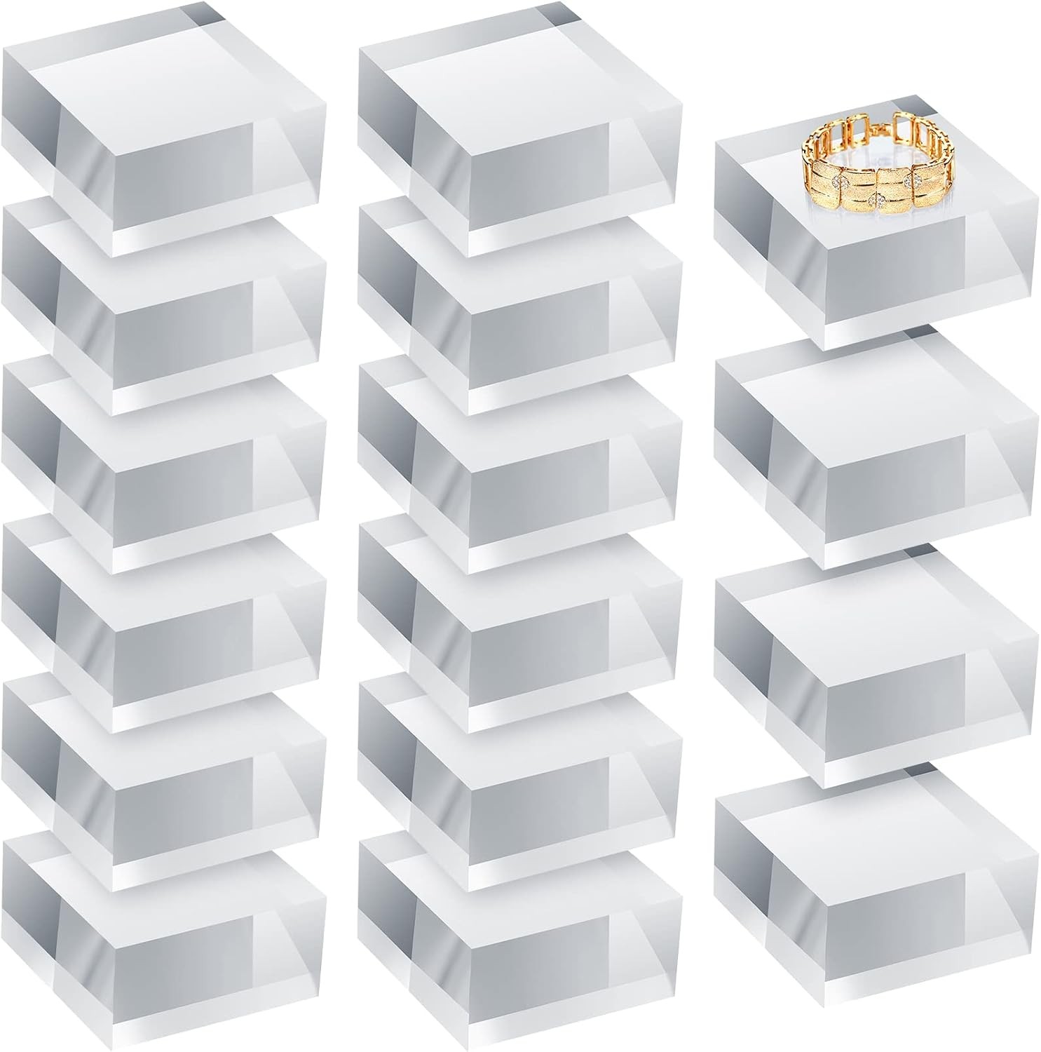 16 Pcs Clear Acrylic Blocks Acrylic Square Display Block Clear Polished (2 X 2 X 16 Pcs Clear Acrylic Blocks Acrylic Square Display Block Clear Polished (2 X 2 X