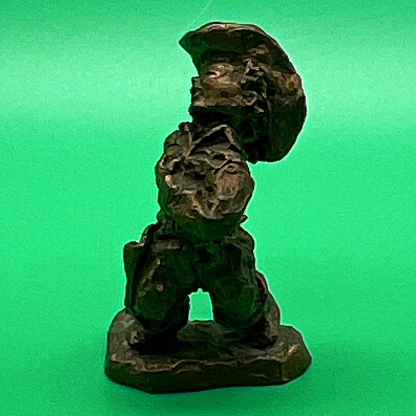 Vintage 1978 solid bronze mini sculpture “ya got me”