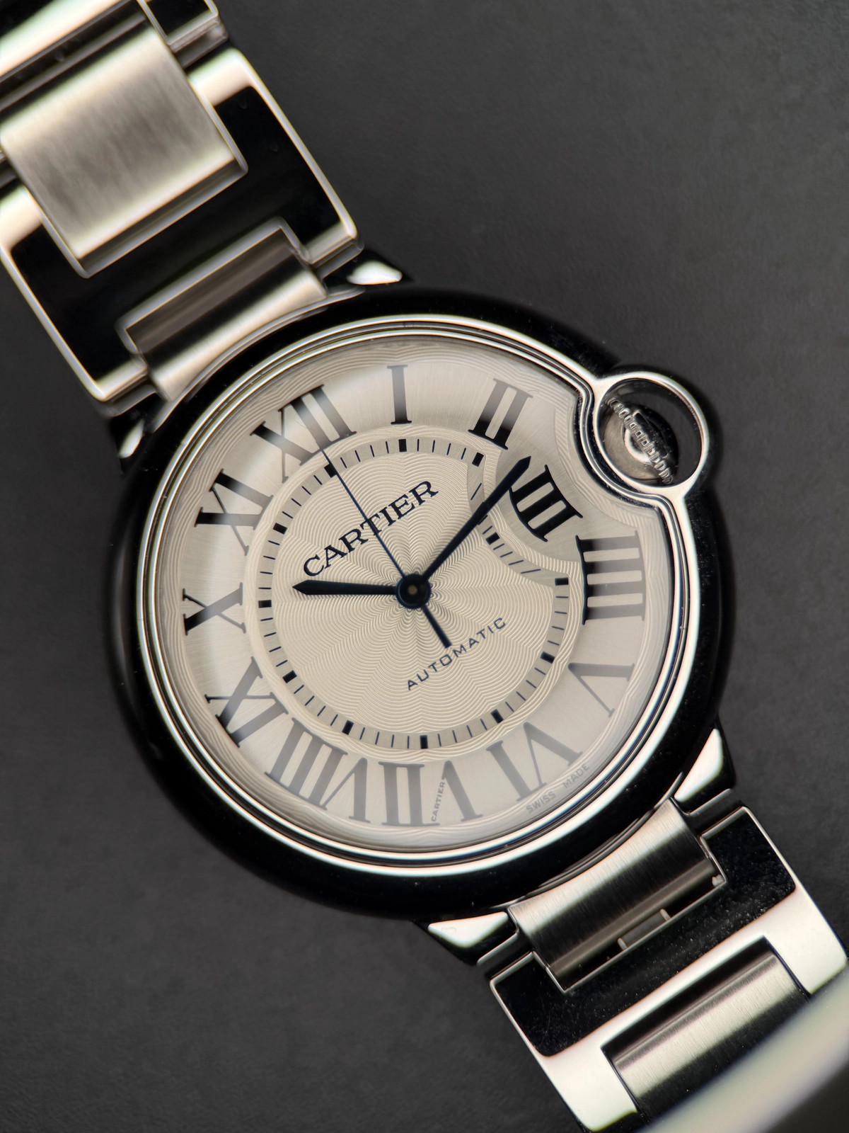 Cartier Ballon Bleu Silver Dial on Bracelet W6920046 Complete