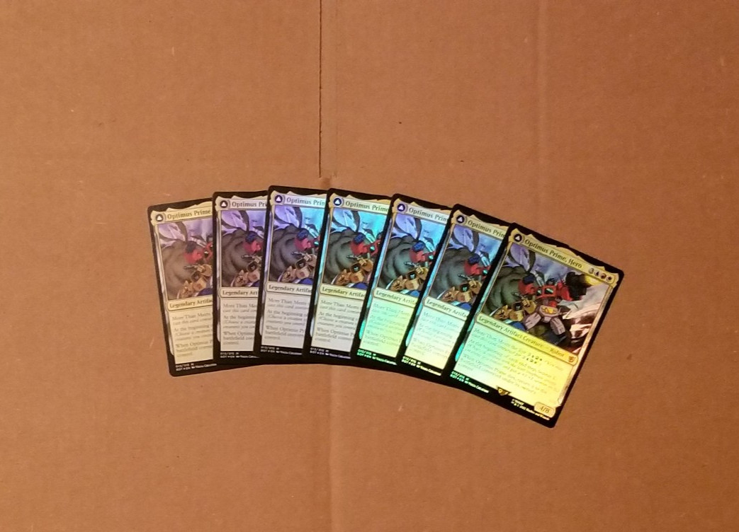 MTG BRO BOT Transformers X1 FOIL Optimus Prime, Hero (LIGHTLY PLAYED) MTG BRO BOT Transformers X1 FOIL Optimus Prime, Hero (LIGHTLY PLAYED)