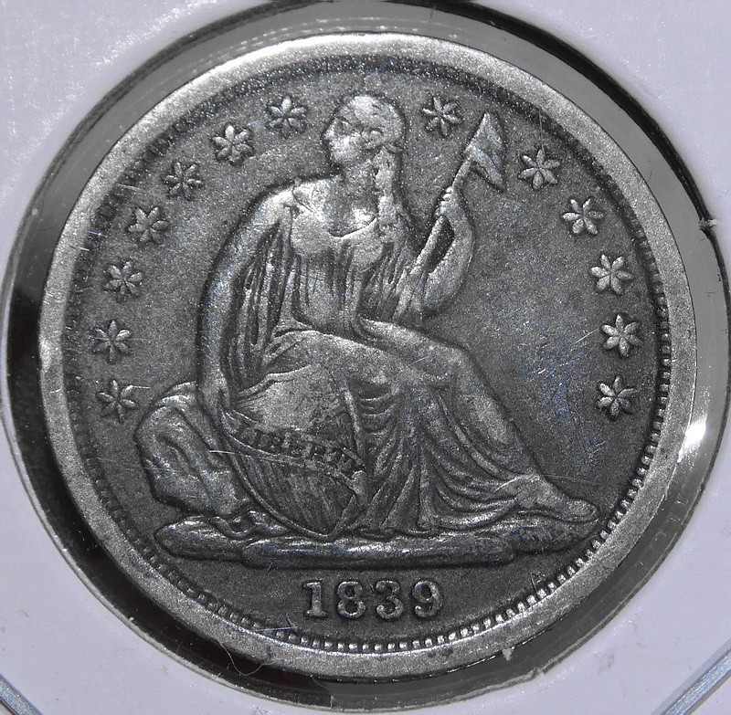 1839 Seated Liberty Dime, Choice Very Fine, Early Type Coin   0923-04