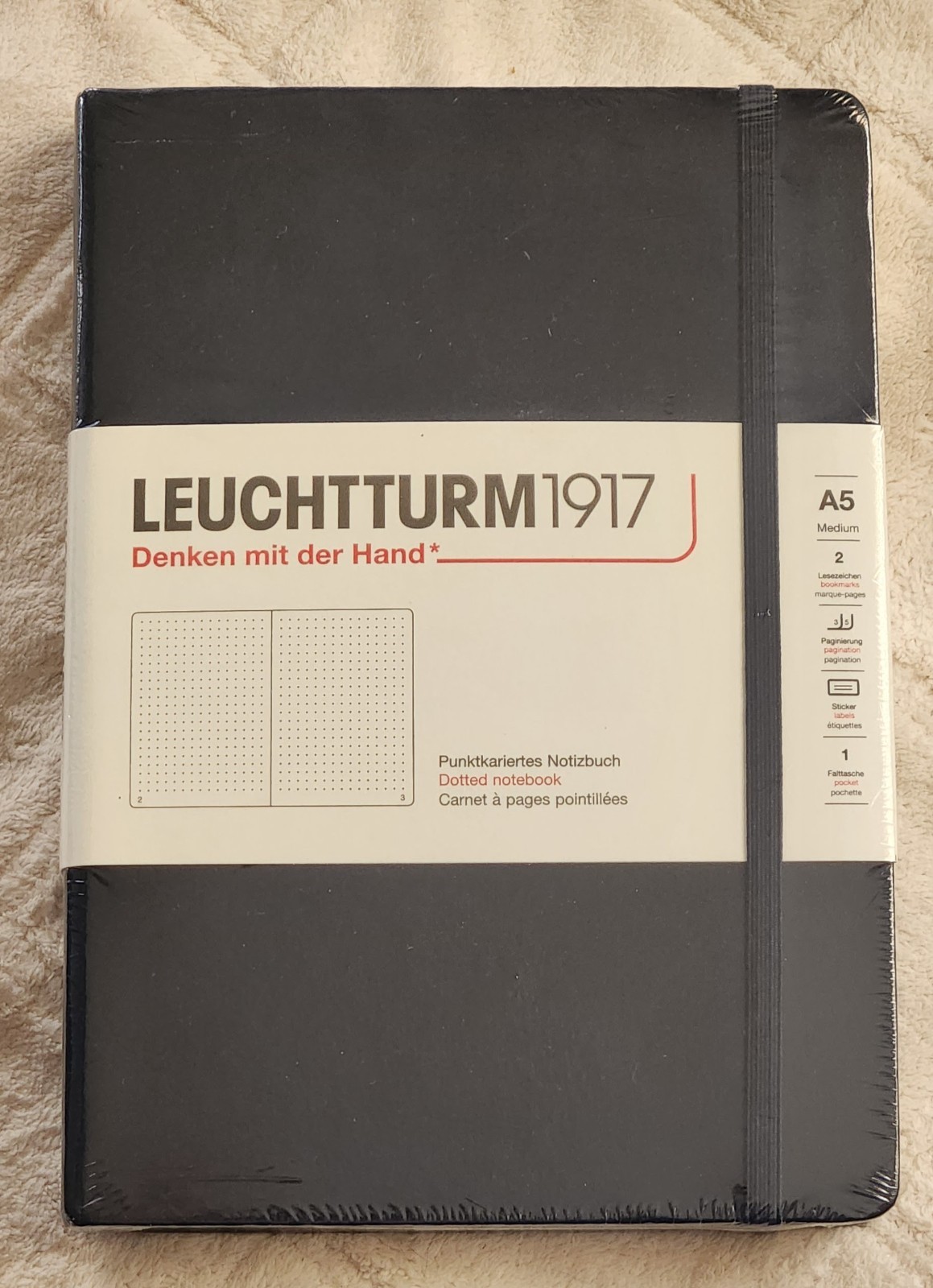 Leuchtturm 1917 Hardcover Dot Grid Notebook in Navy Blue - A5 - NEW SEALED