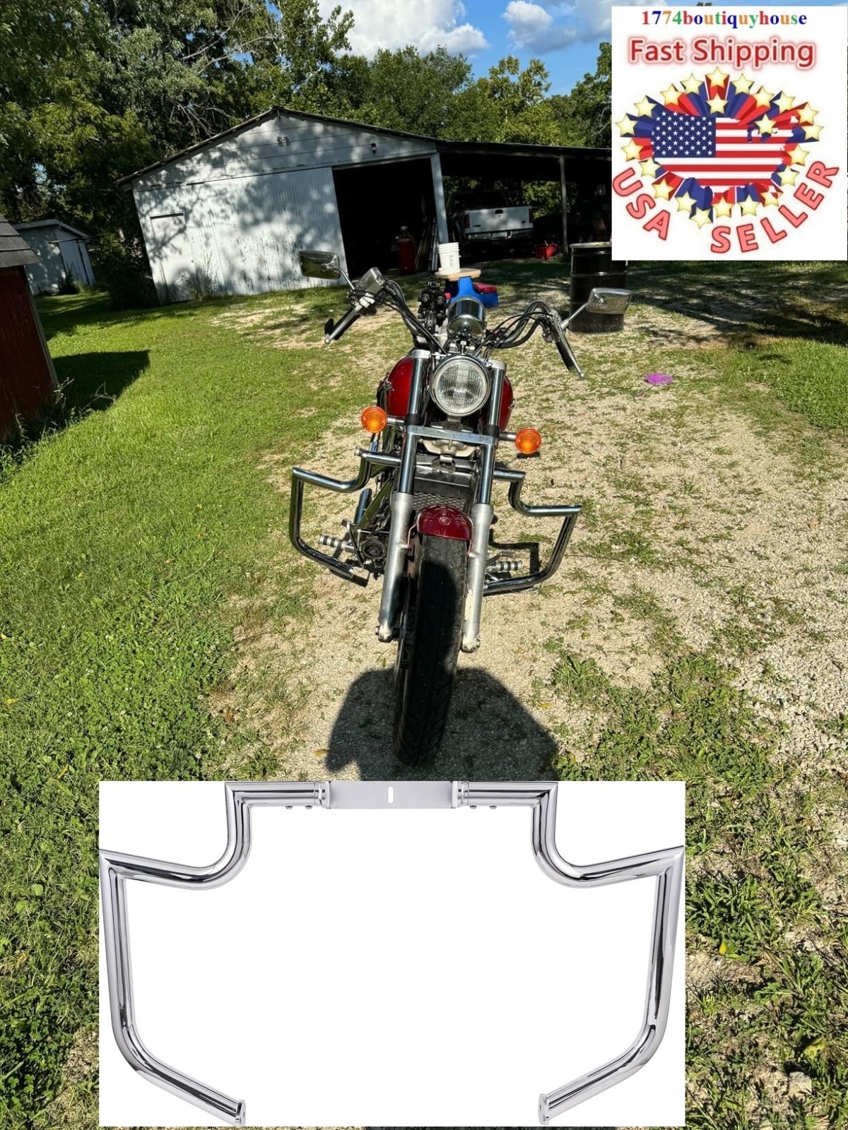 New Crash Engine Highway Freeway Bar Honda VT1100 Shadow Spirit Sabre BL14908