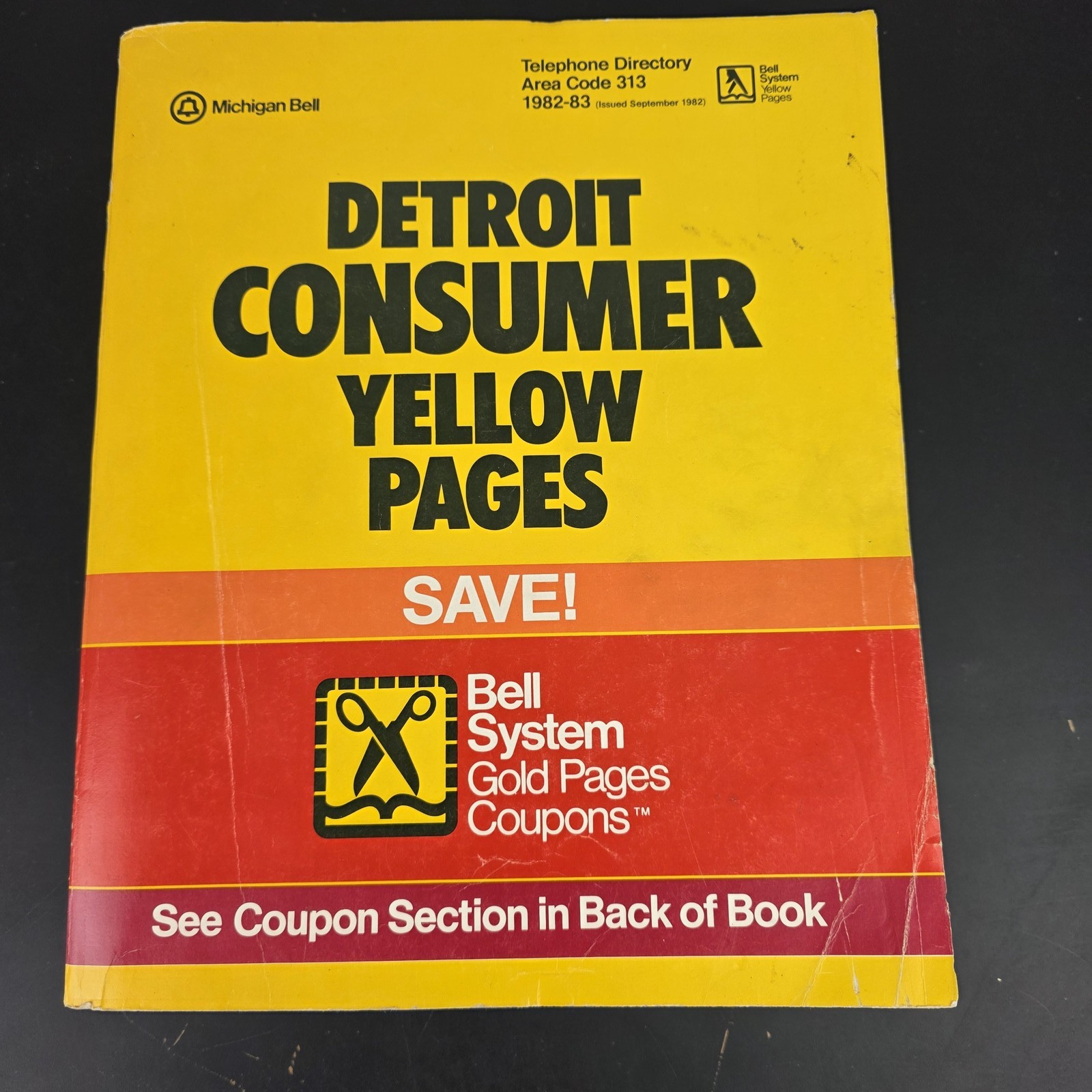 Vintage 1982-83 Detroit Consumer Yellow Pages Bell System Gold Coupons Michigan Vintage 1982-83 Detroit Consumer Yellow Pages Bell System Gold Coupons Michigan