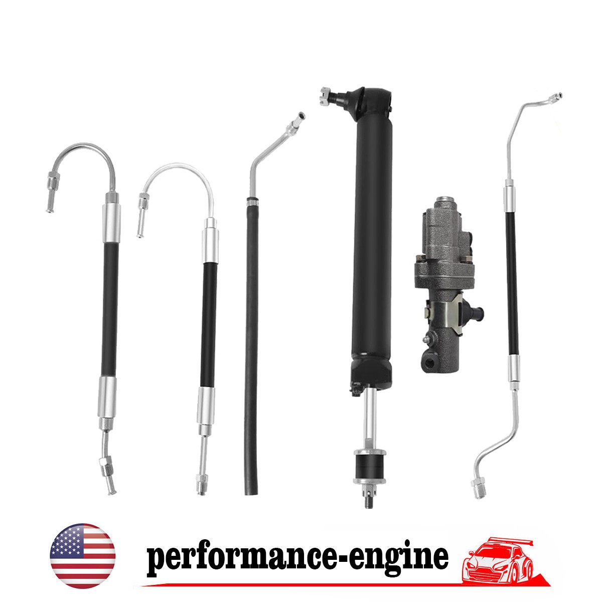 POWER STEERING VALVE CYLINDER RAM HOSE KIT FOR 1963-1979 CORVETTE NO CORES C2 C3