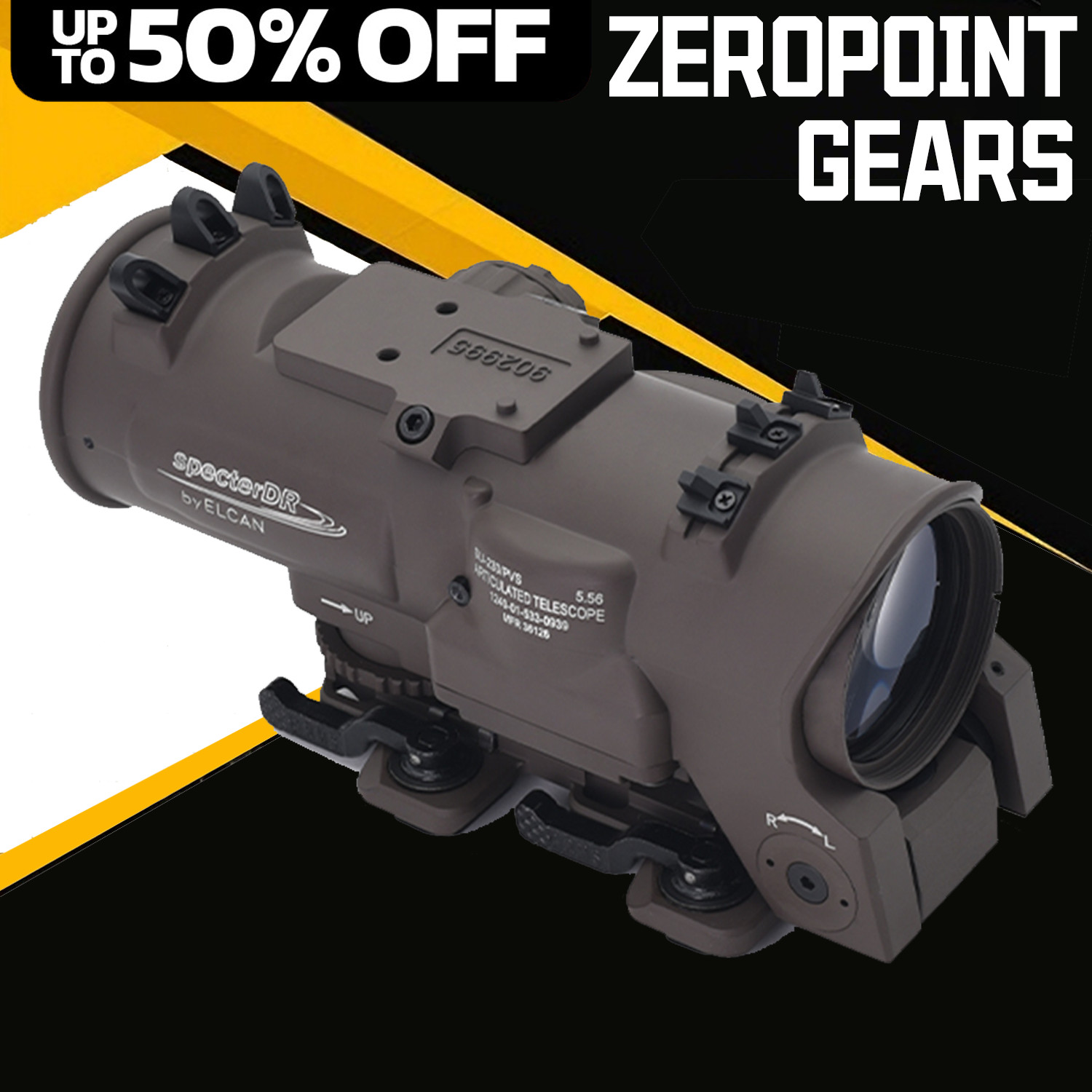 1-4x40 Rifle Scope EL-DR Type Scope 1-4x Variable Magnification Scope Red Cross