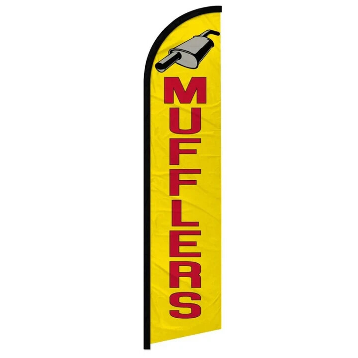 Auto Mechanic Shop Windless Full Sleeve Business Flags Oil Change Muffler Tires