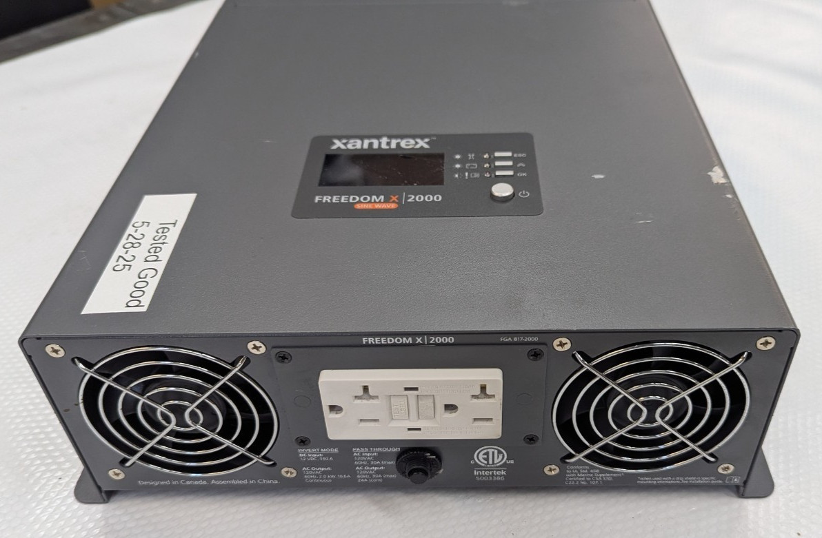 FGA 817-2000 Xantrex Freedom X 2000 BENCH TESTED USED INVERTER PURE SINE 2000W