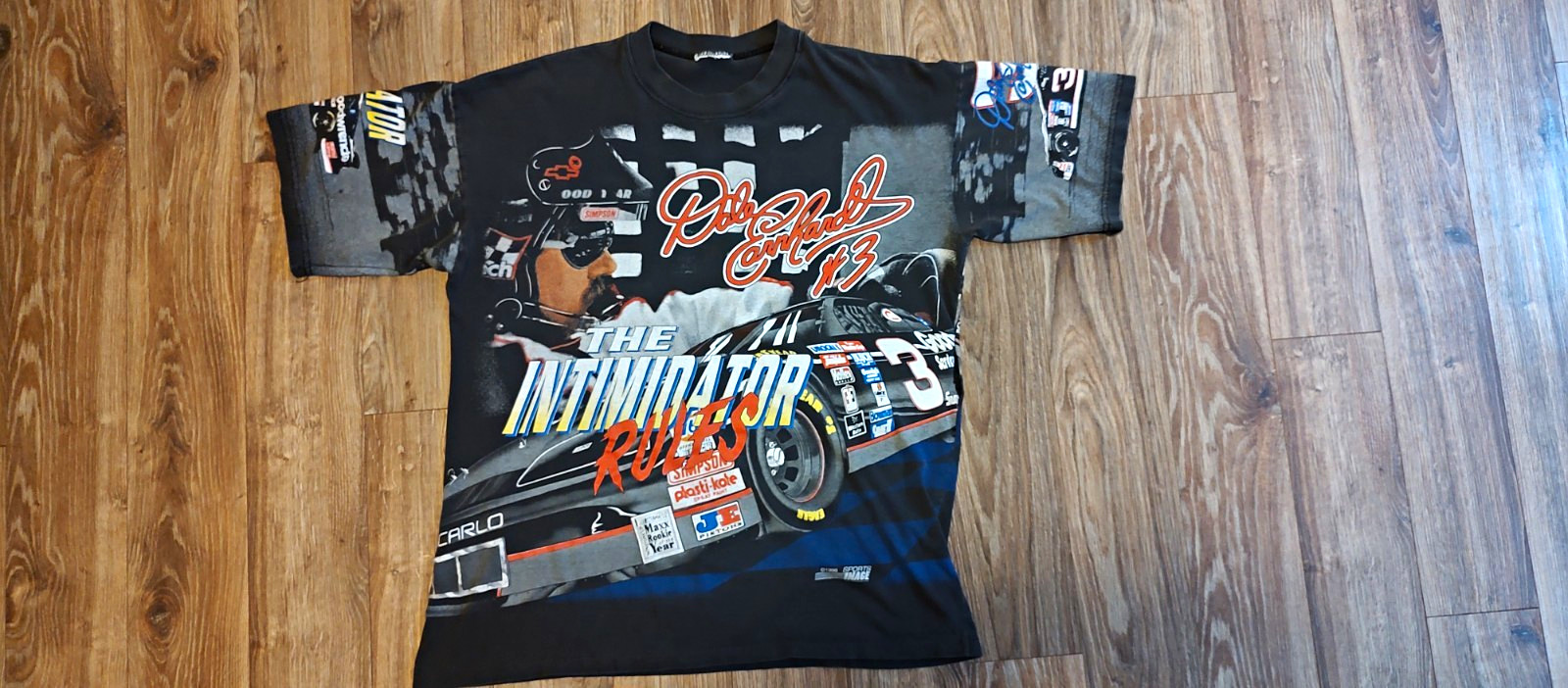 Dale Earnhardt NASCAR Intimidator #3 Racing All Over Vintage Shirt