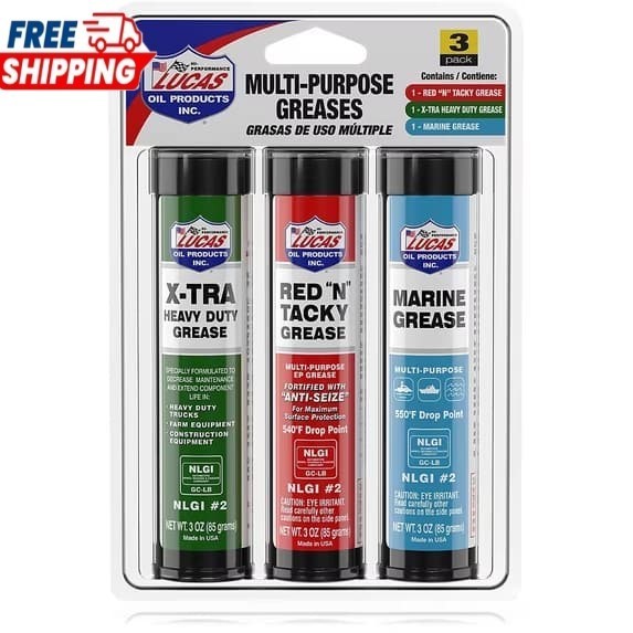 Multi-Purpose Assorted Grease 3 Packs of 3 Ounce Weight 0.19 Pound Length 5.25
