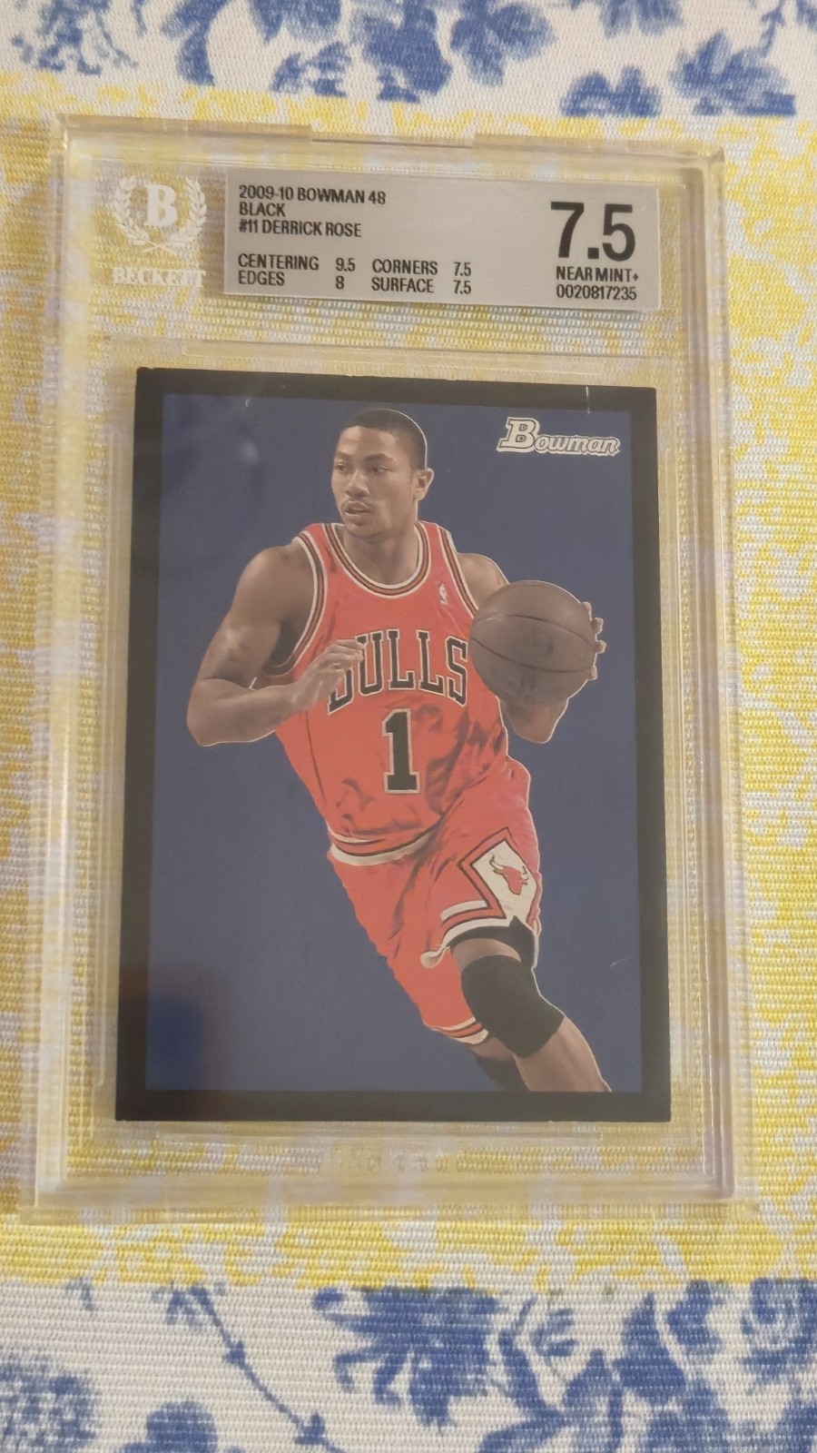 2009-10 BOWMAN \'48 BLACK #11 DERRICK ROSE #12/48 BGS 7.5 HGIP BGS or PSA
