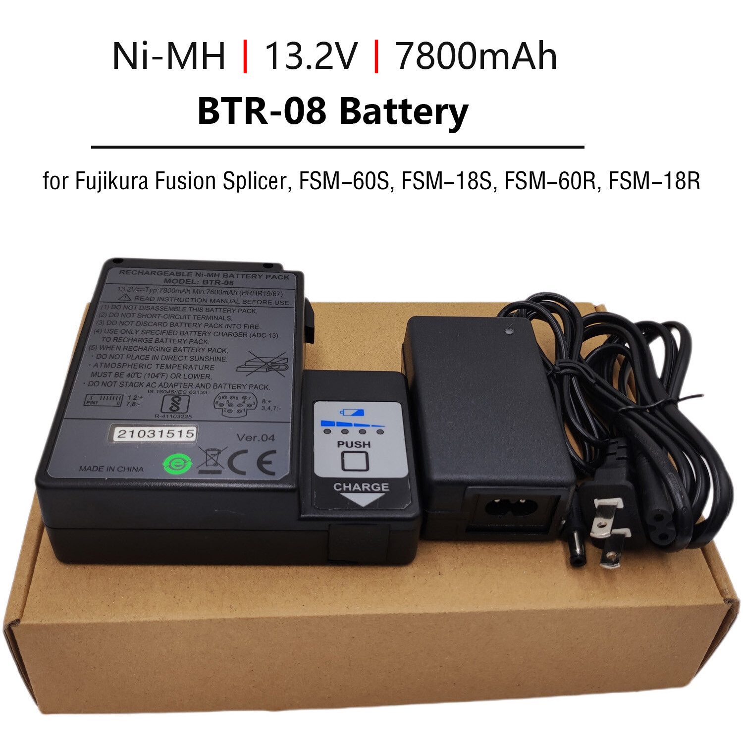 ◉ NEW Fujikura FSM-60S FSM-60R Battery BTR-08 for FSM-60S FSM-60R Fusion Splicer