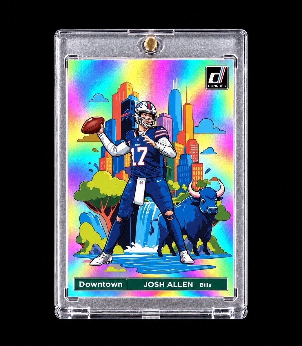 JOSH ALLEN DOWNTOWN 2024 TRUE DONRUSS DOWNTOWN Authentic Panini RARE Jumbo BILLS