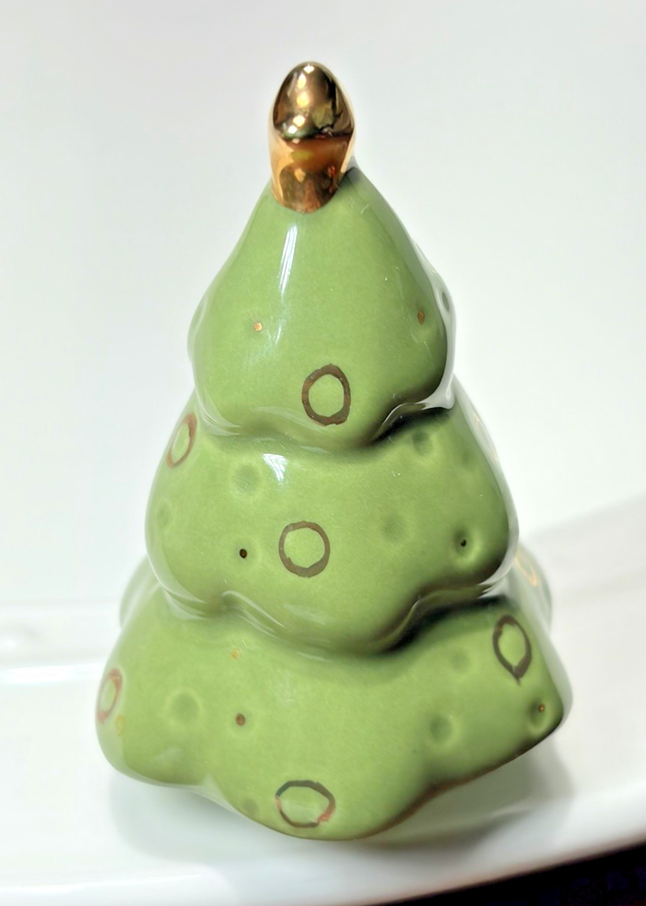 Nora Fleming CHRISTMAS TREE Gold Star Mini Embossed NF Initials *retired*