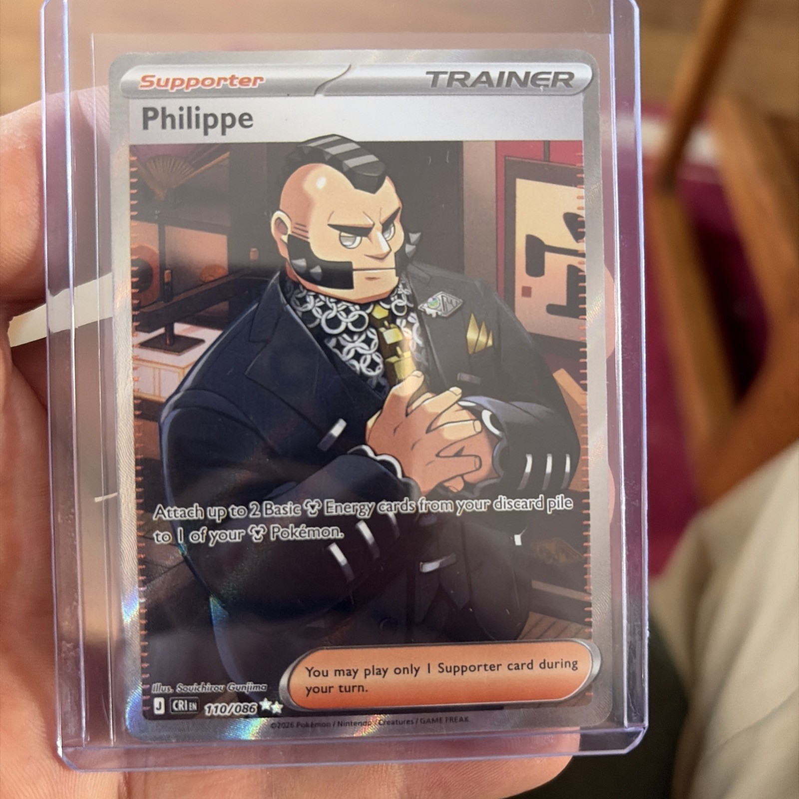 Pokemon Chaos Rising Philippe Full Art 110/086 Ultra Rare Pokemon Chaos Rising Philippe Full Art 110/086 Ultra Rare