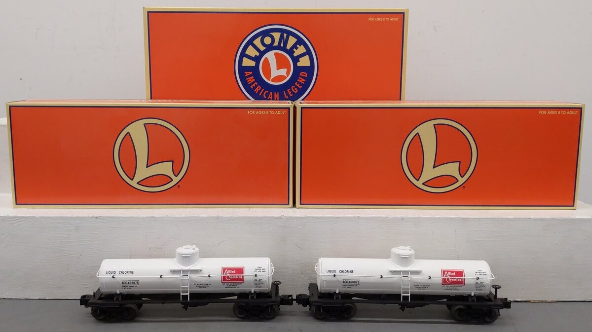 Lionel 6-36913 O Gauge Allied Chem Diecast Single Dome Tank 2-Car Set LN/Box