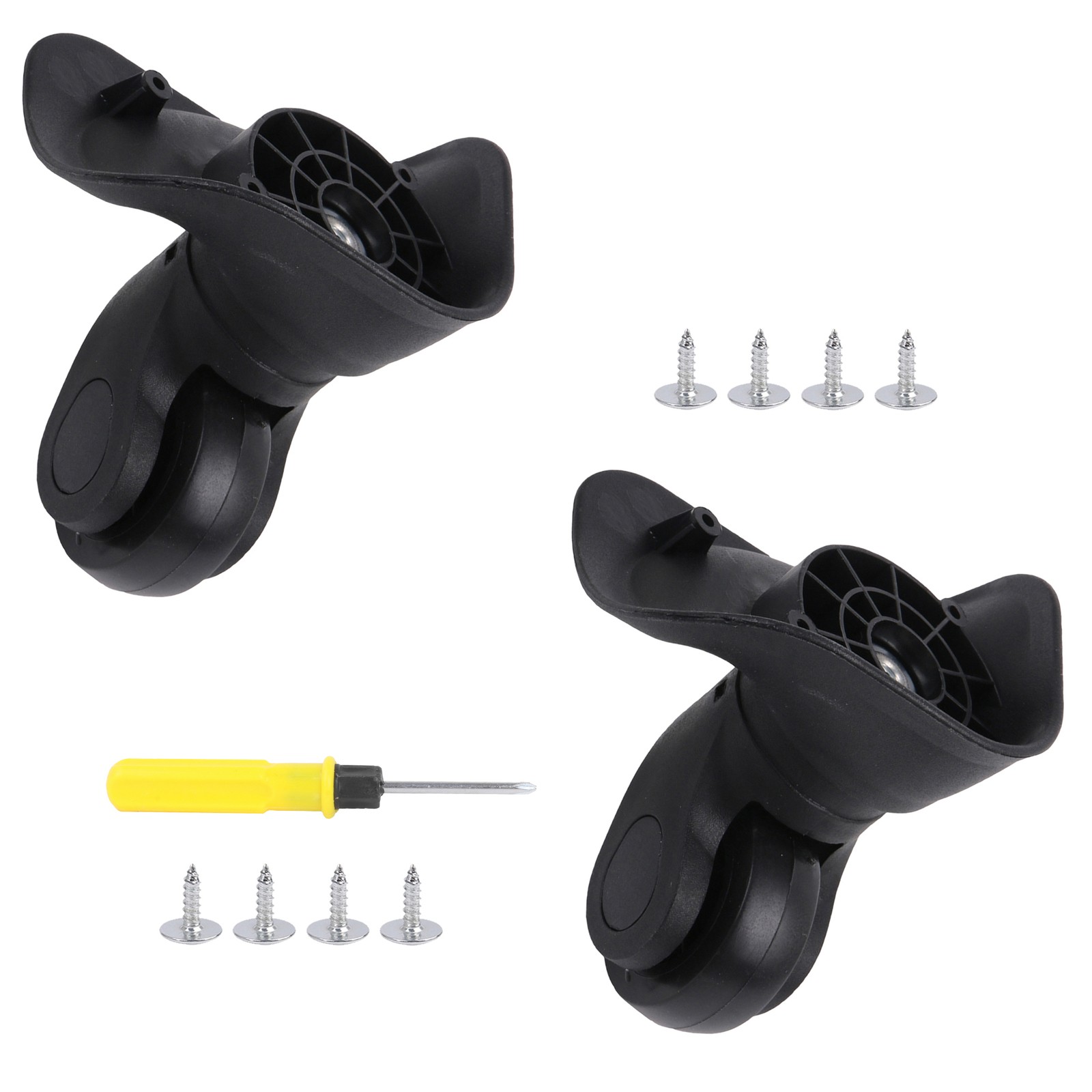 2 Pcs Luggage Suitcase Wheels Mute Black Right W041-2 3.74\