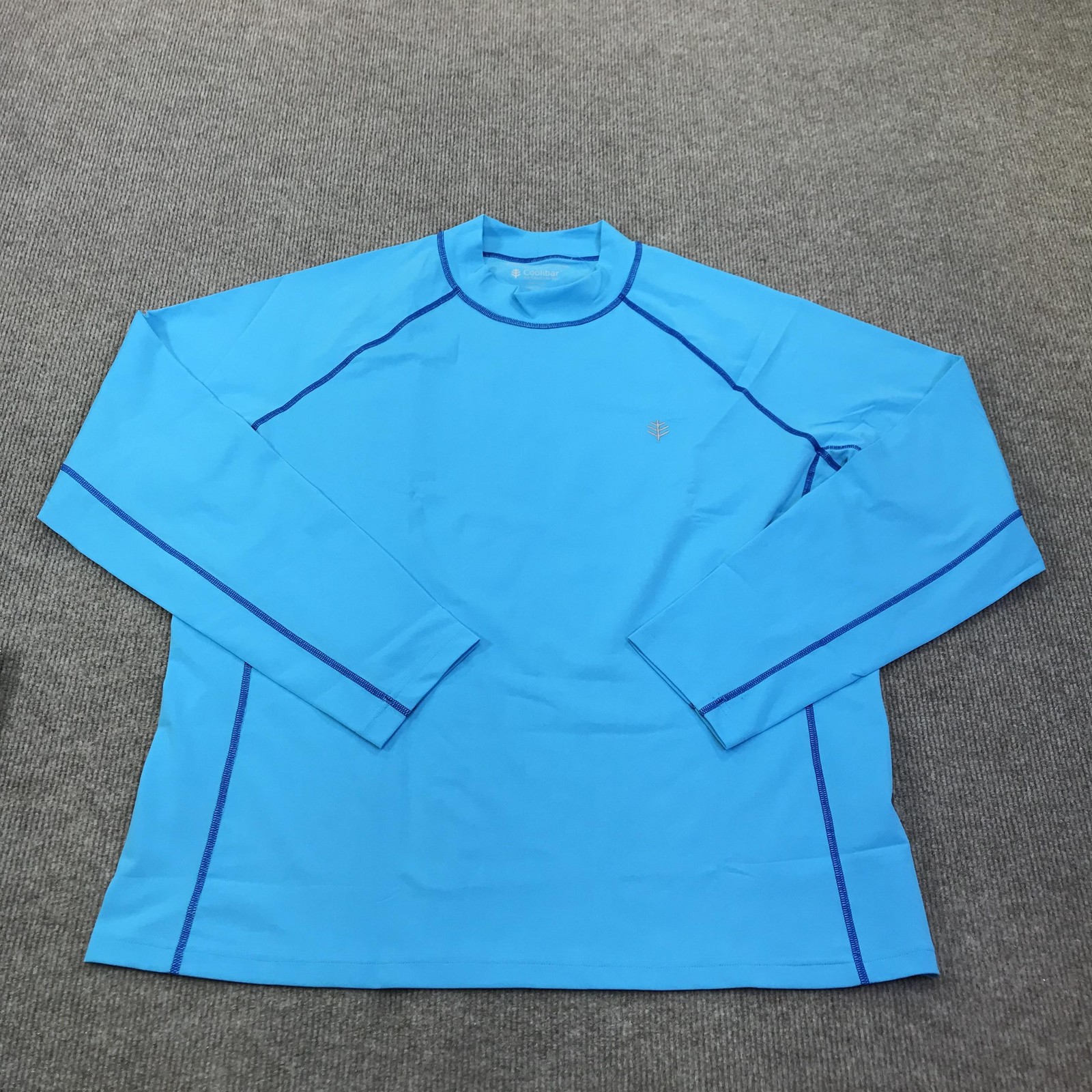 Coolibar Rash Guard Shirt Mens XL Blue UPF 50+ Swim Quick Dry Surf Top 03505