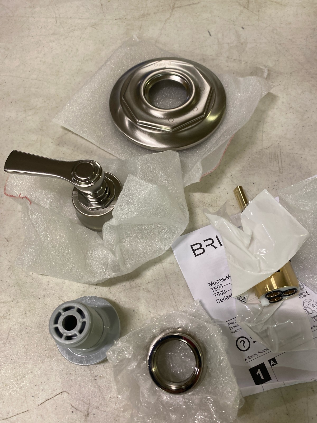 Brizo T60861-NK Rook Diverter Valve Trim - Luxe Nickel